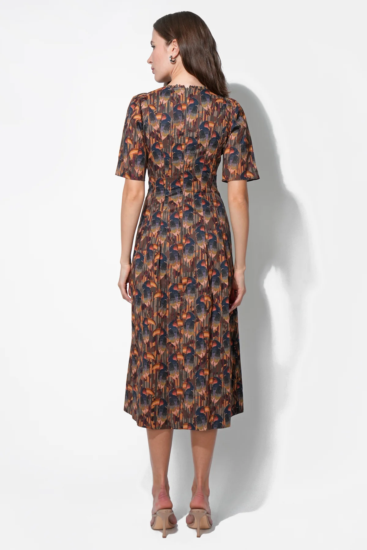 Gracie Puff Sleeve Midi Dress - Image 4