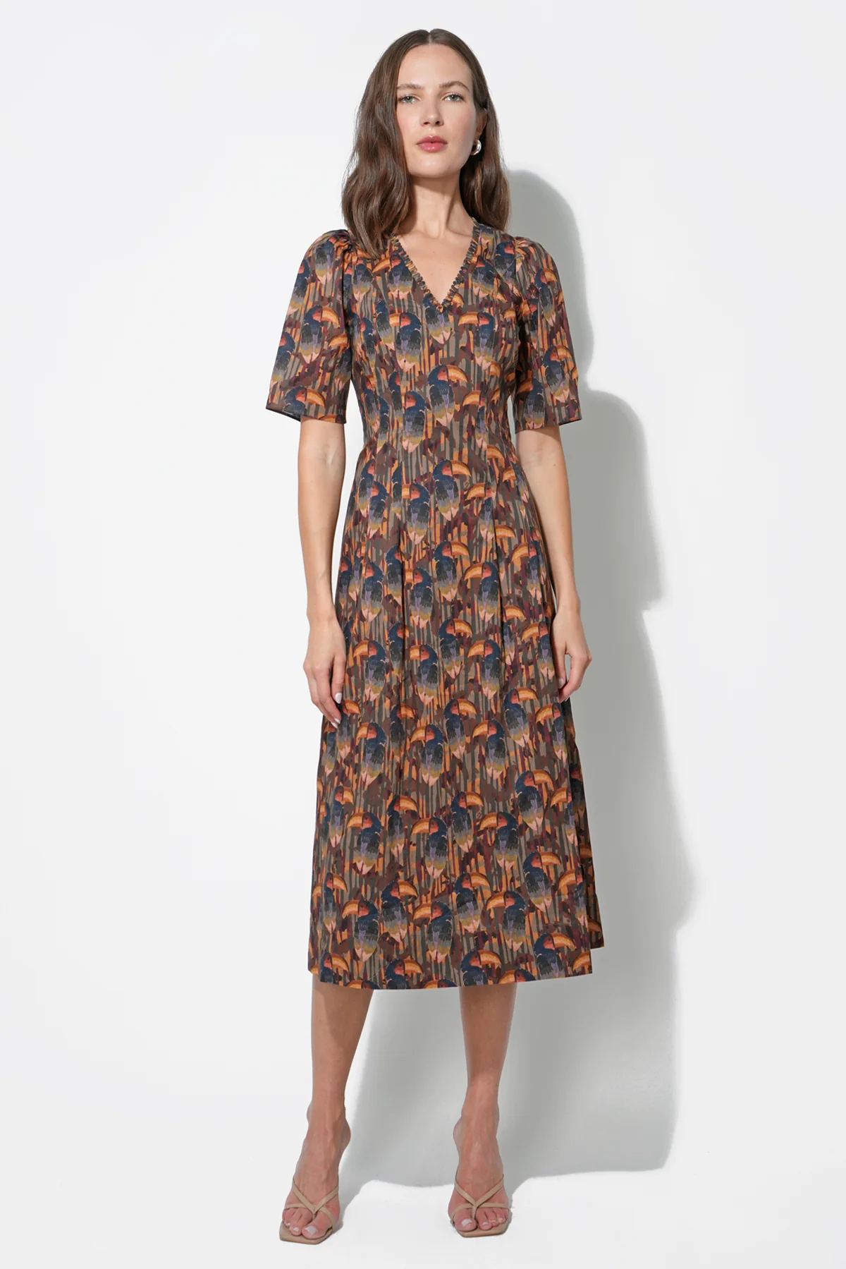 Gracie Puff Sleeve Midi Dress - Image 5