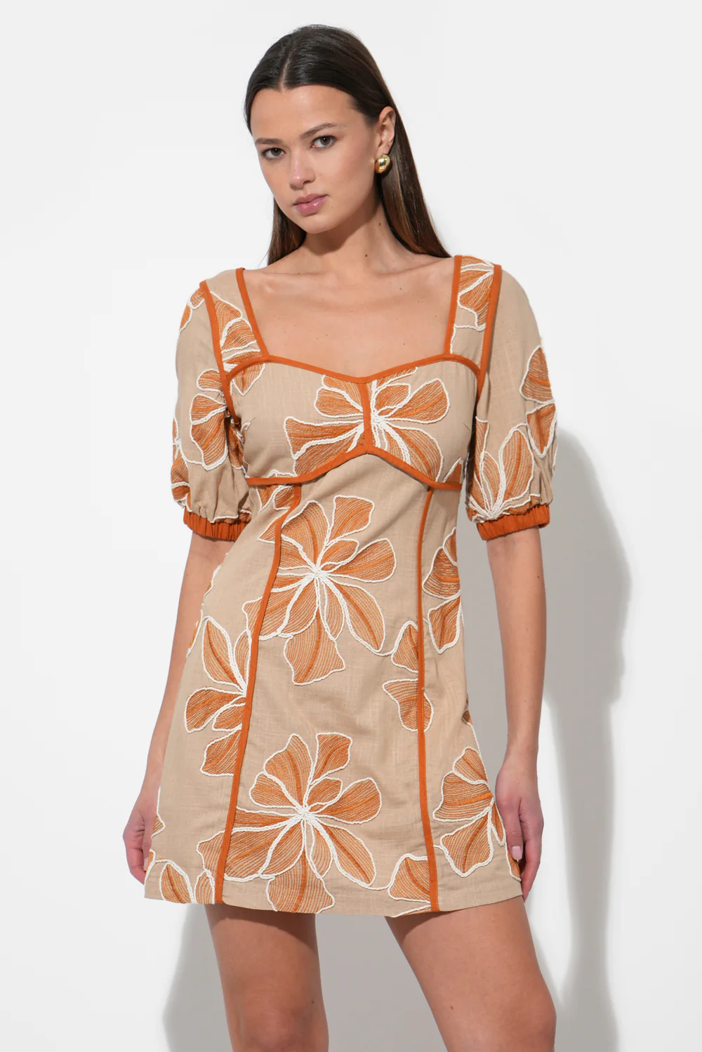 Grasiella Embroidered Mini Dress
