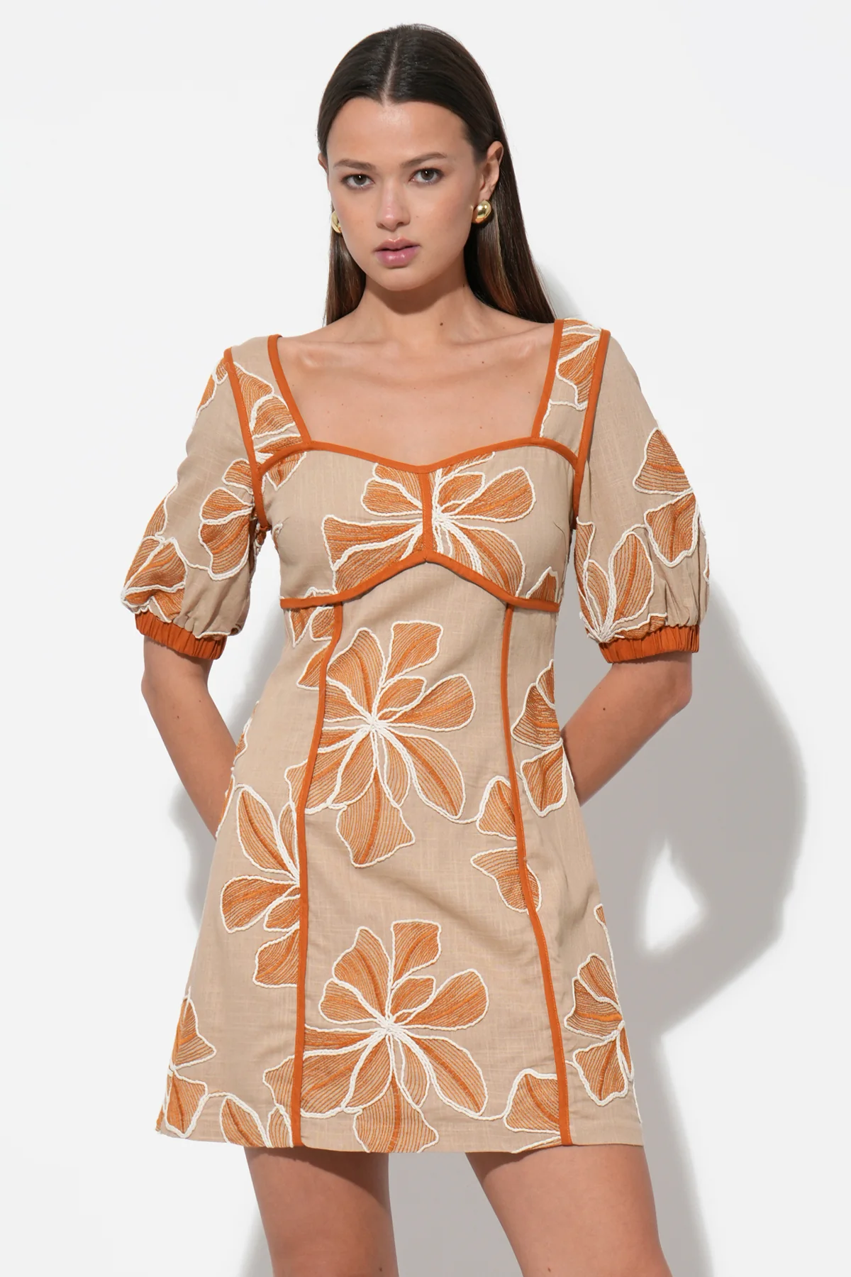 Grasiella Embroidered Mini Dress - Image 2