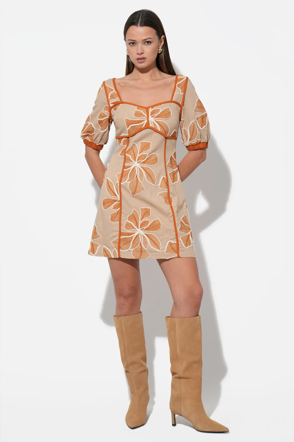 Grasiella Embroidered Mini Dress - Image 4