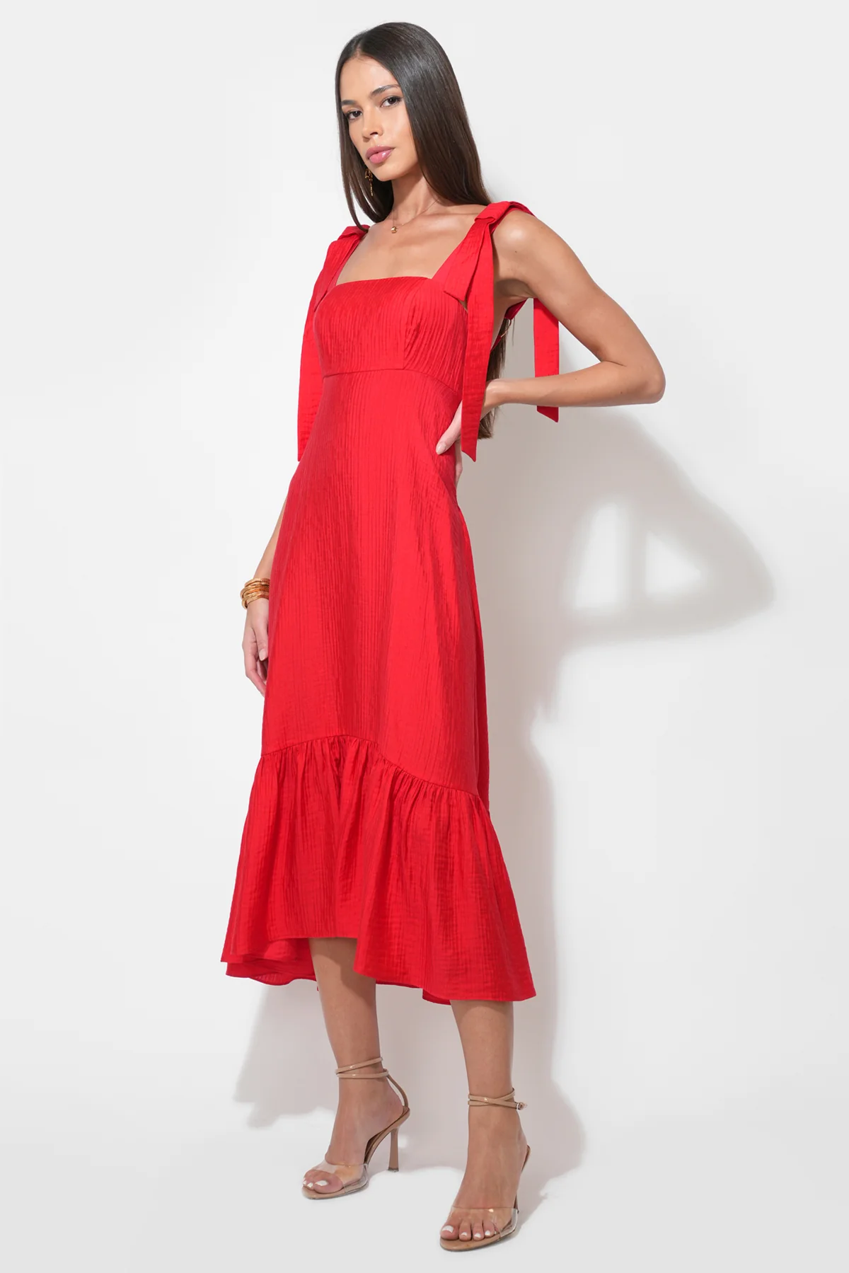 Ingrid Bow Strap Midi Dress - Image 2