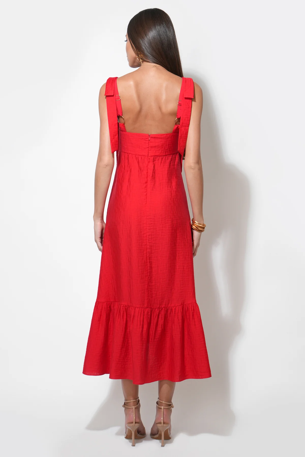 Ingrid Bow Strap Midi Dress - Image 3