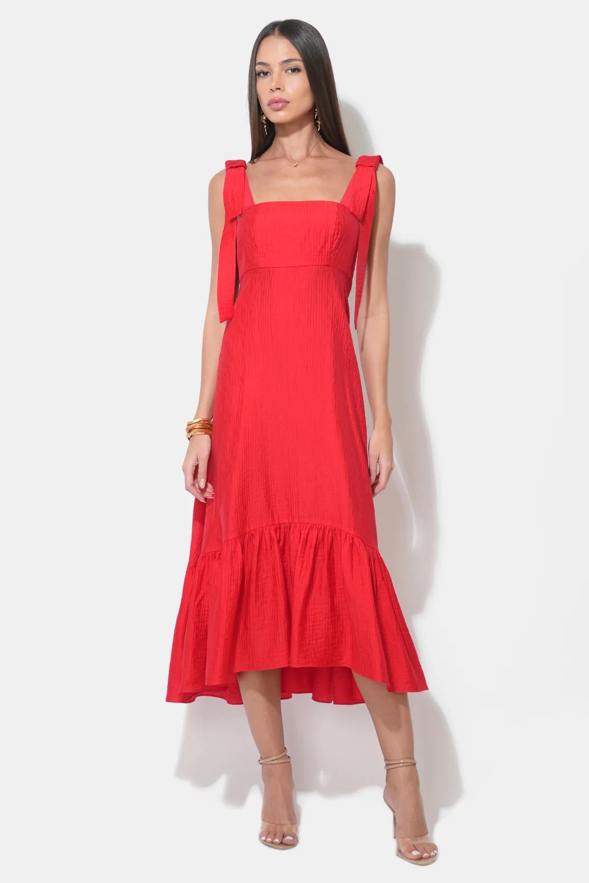 Ingrid Bow Strap Midi Dress - Image 4