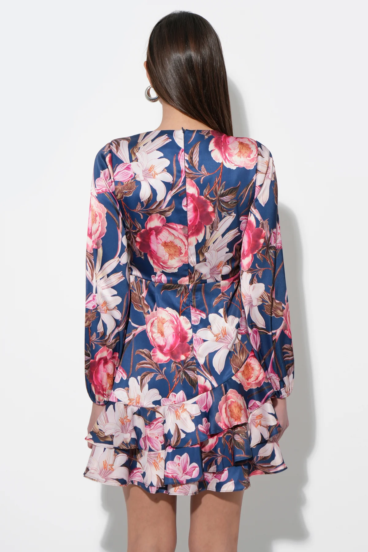 Irisa Gathered Ruffle Mini Dress - Image 2