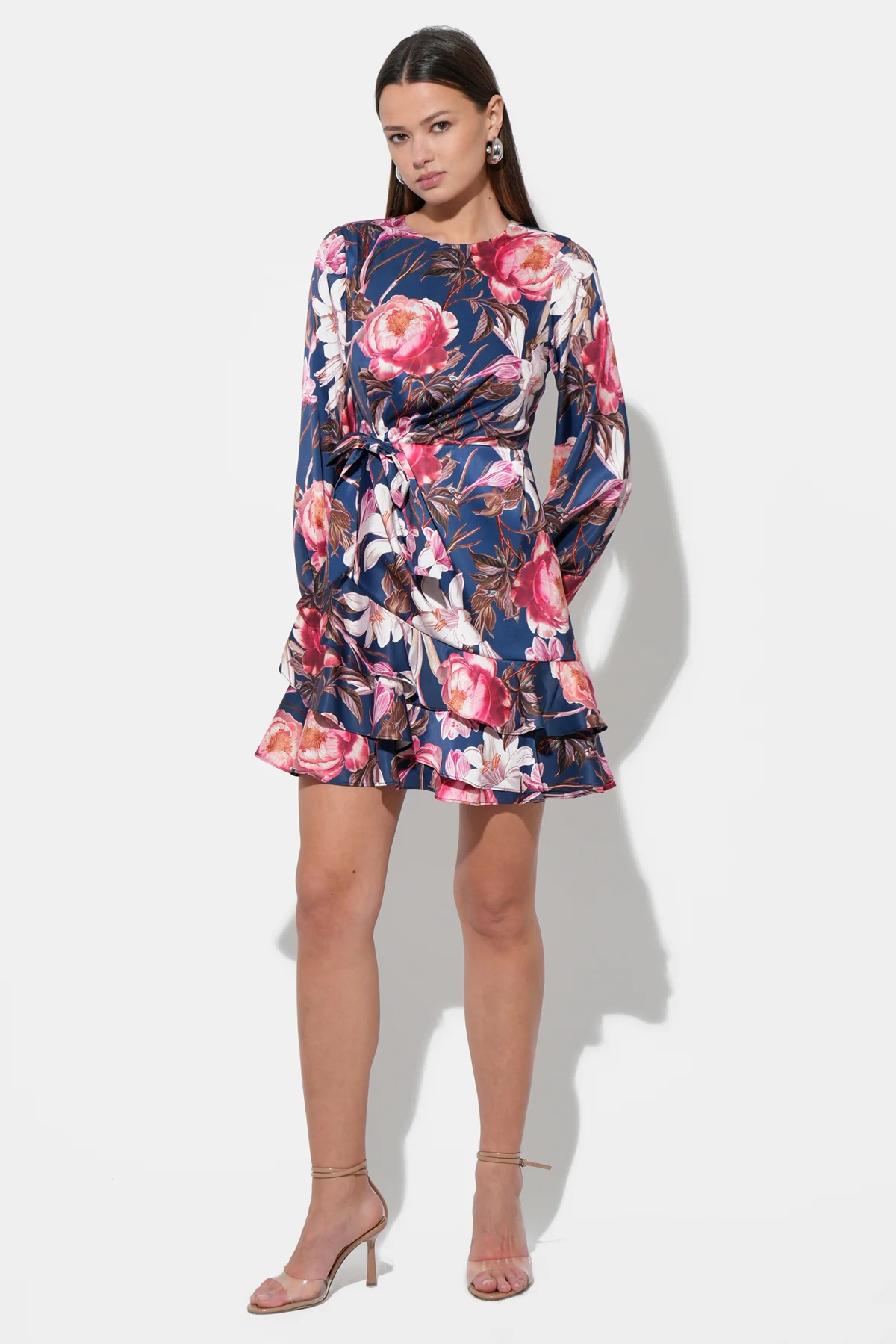 Irisa Gathered Ruffle Mini Dress - Image 4