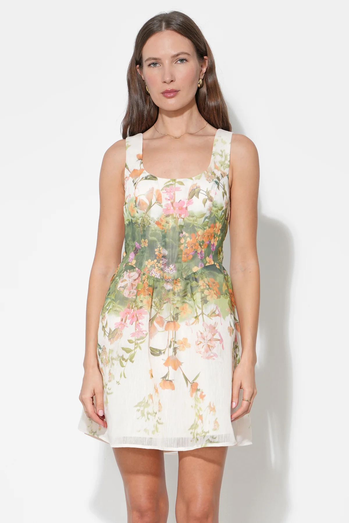 Isla Scoop Neck Fit & Flare Mini Dress