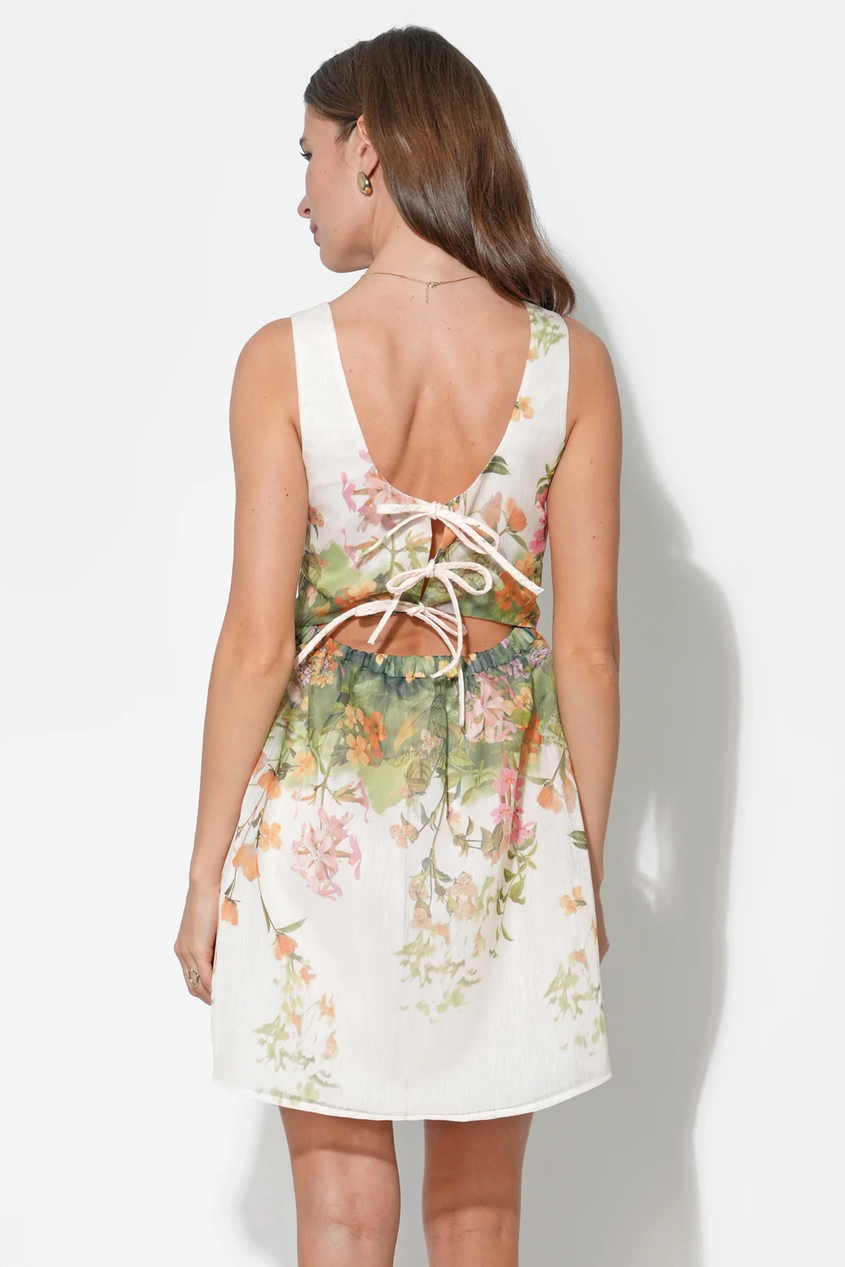 Isla Scoop Neck Fit & Flare Mini Dress - Image 3
