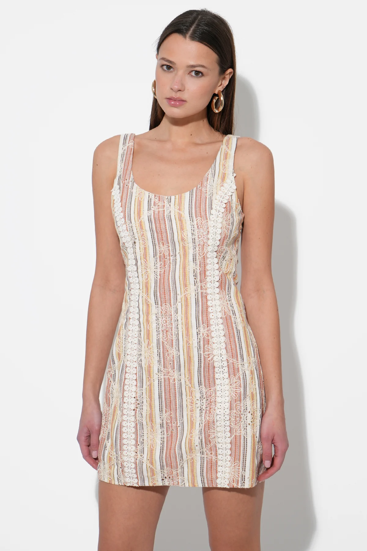Jace Embroidered Mini Dress - Image 3