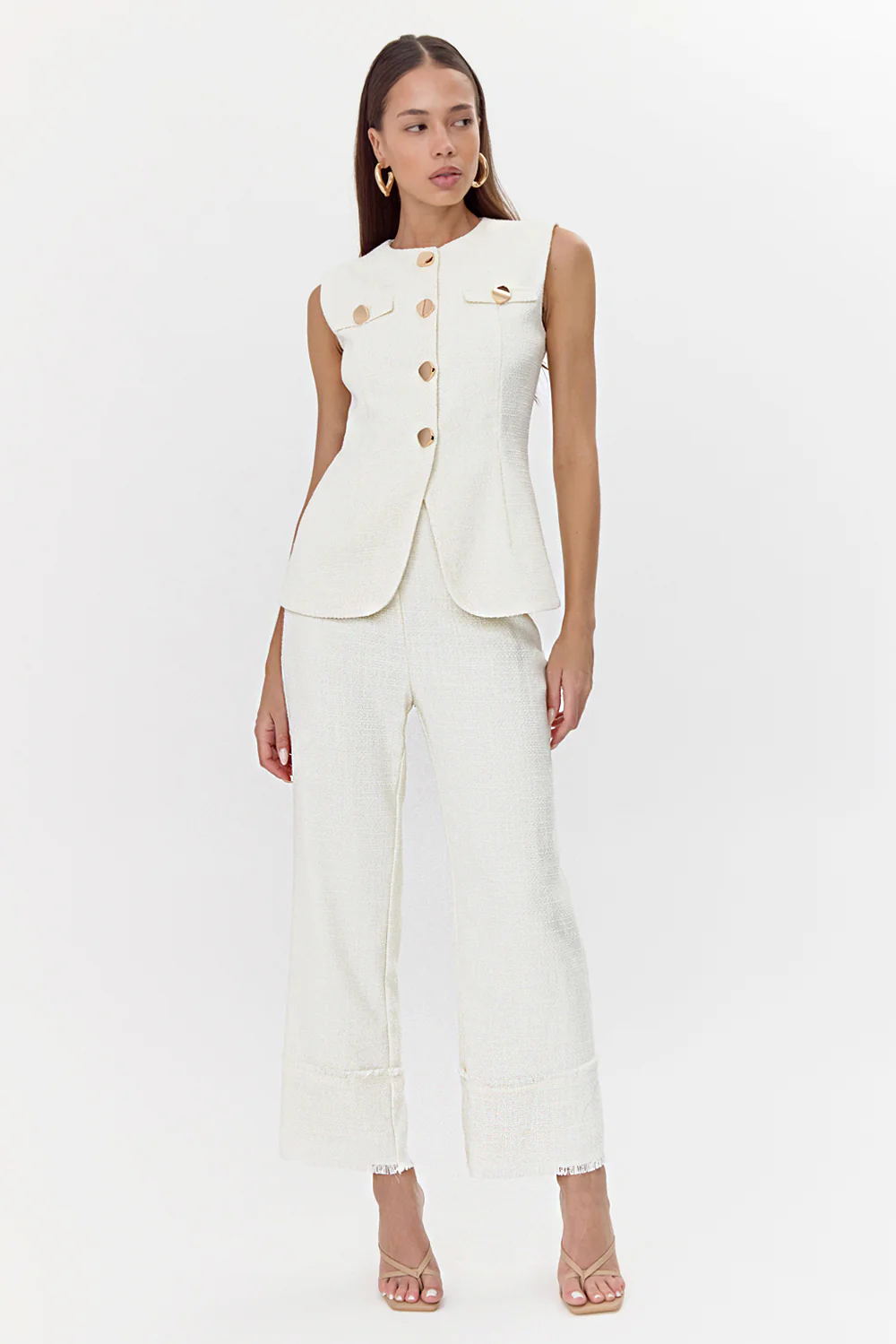 Jackie Tweed High Waist Trousers - Image 4