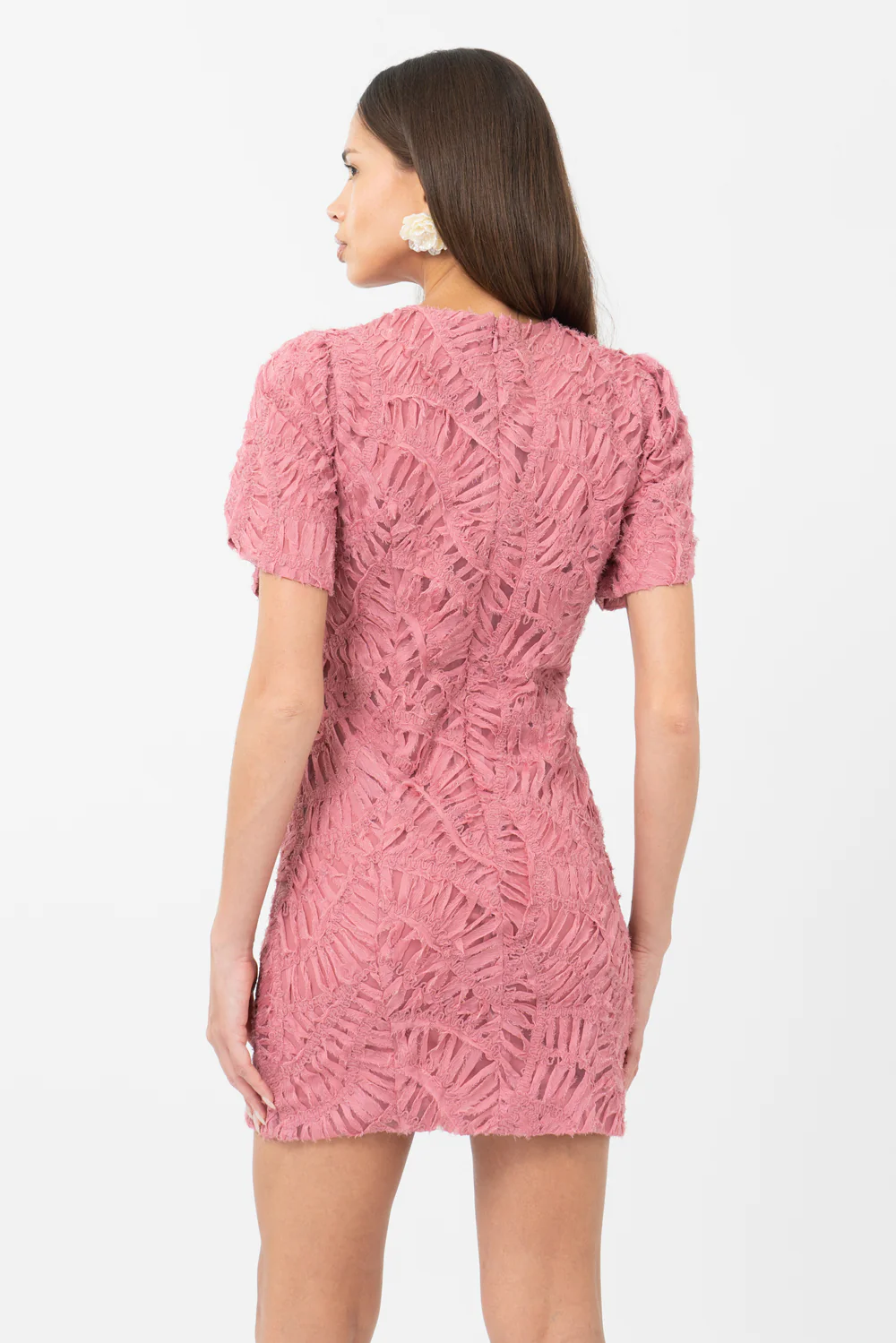 Janice 3D Lace Mini Dress - Image 5