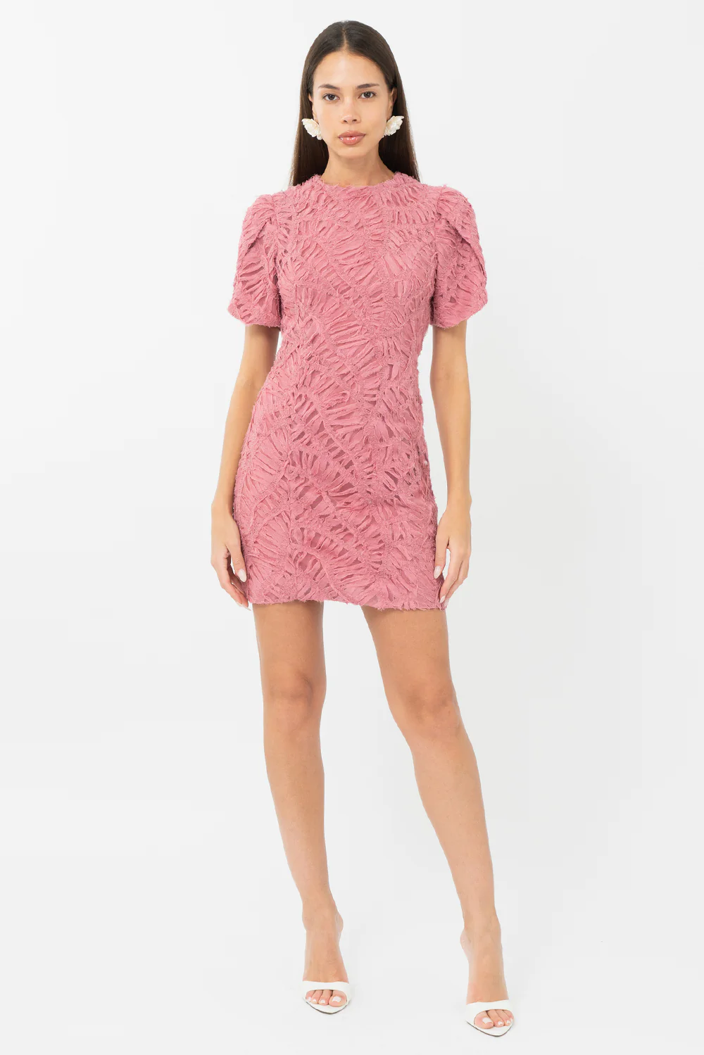 Janice 3D Lace Mini Dress - Image 7