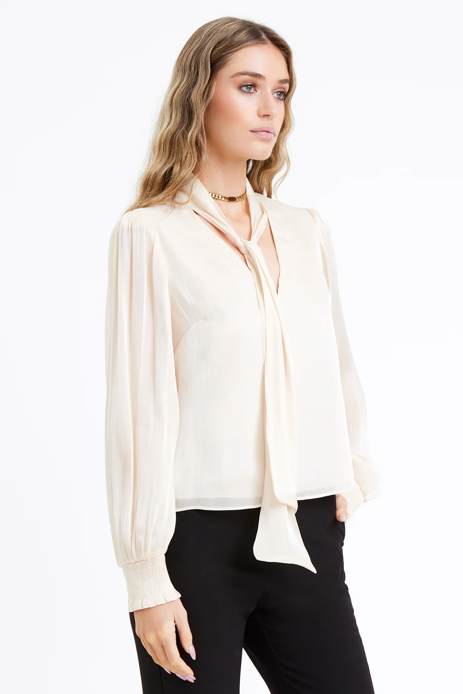 Jisenia Tie Neck Blouse - Image 3