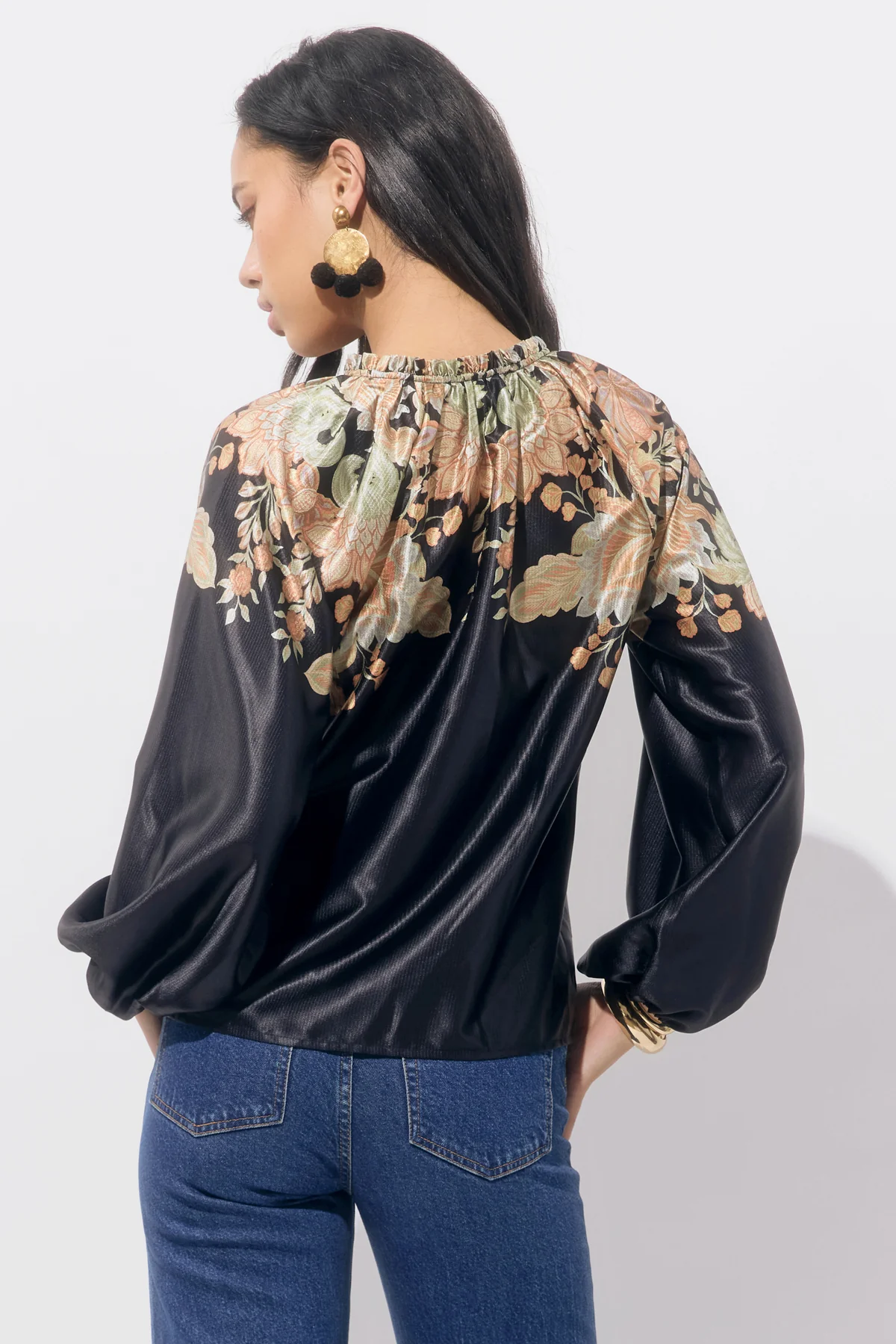 Joa Border Printed Blouse - Image 2