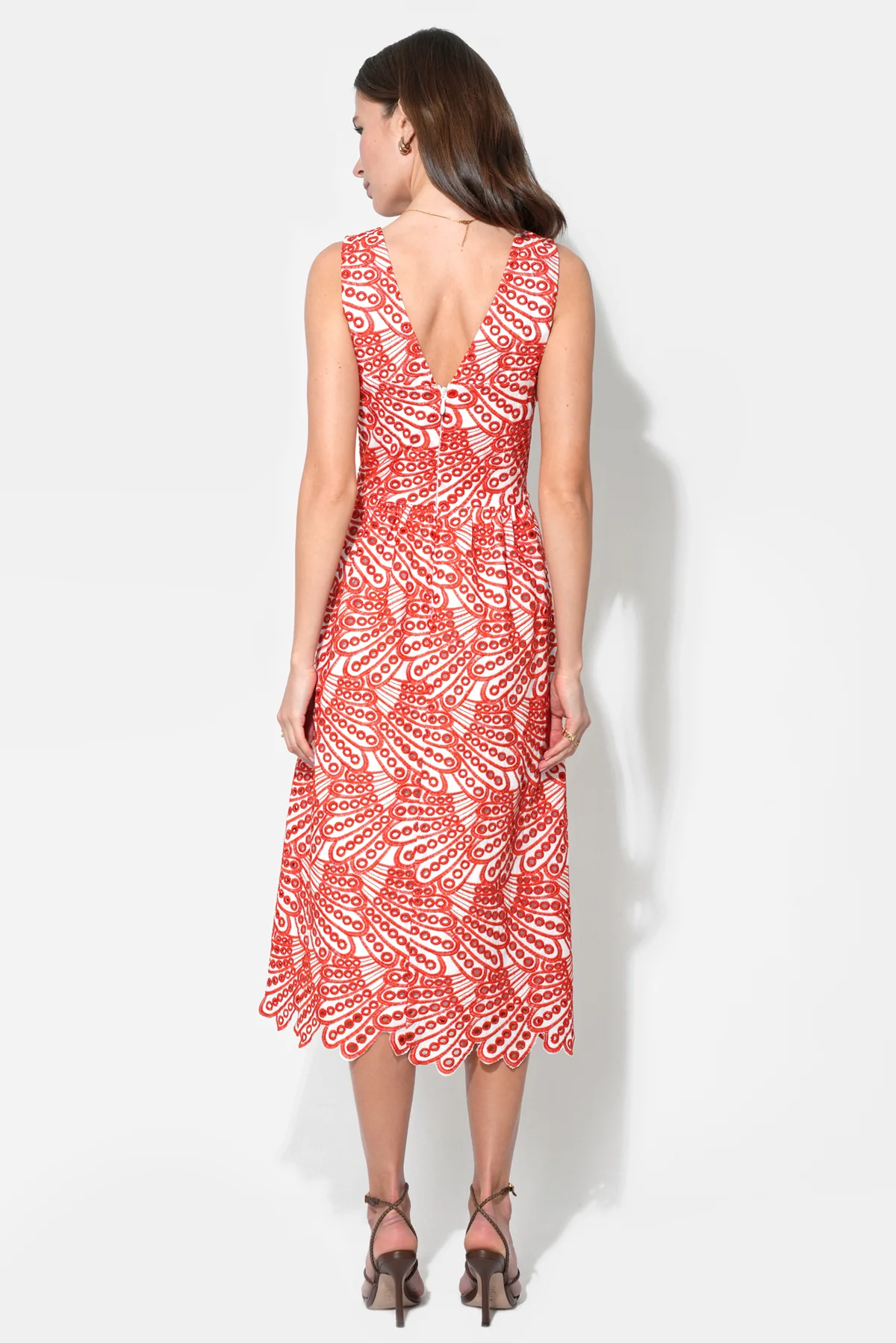 Joanna Corset Embroidery Midi Dress - Image 2