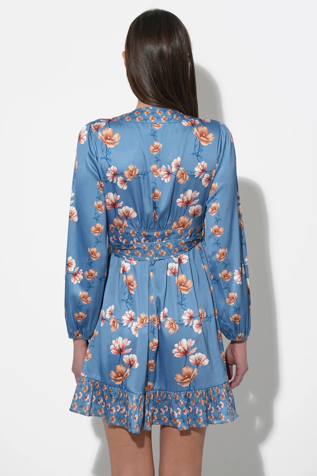 Jody Ruffled Wrap Mini Dress - Image 3