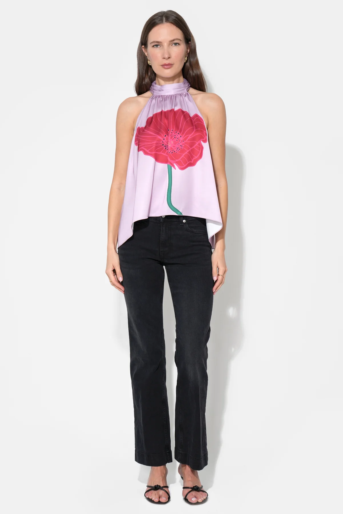 Josie Hi Low Halter Printed Top - Image 4