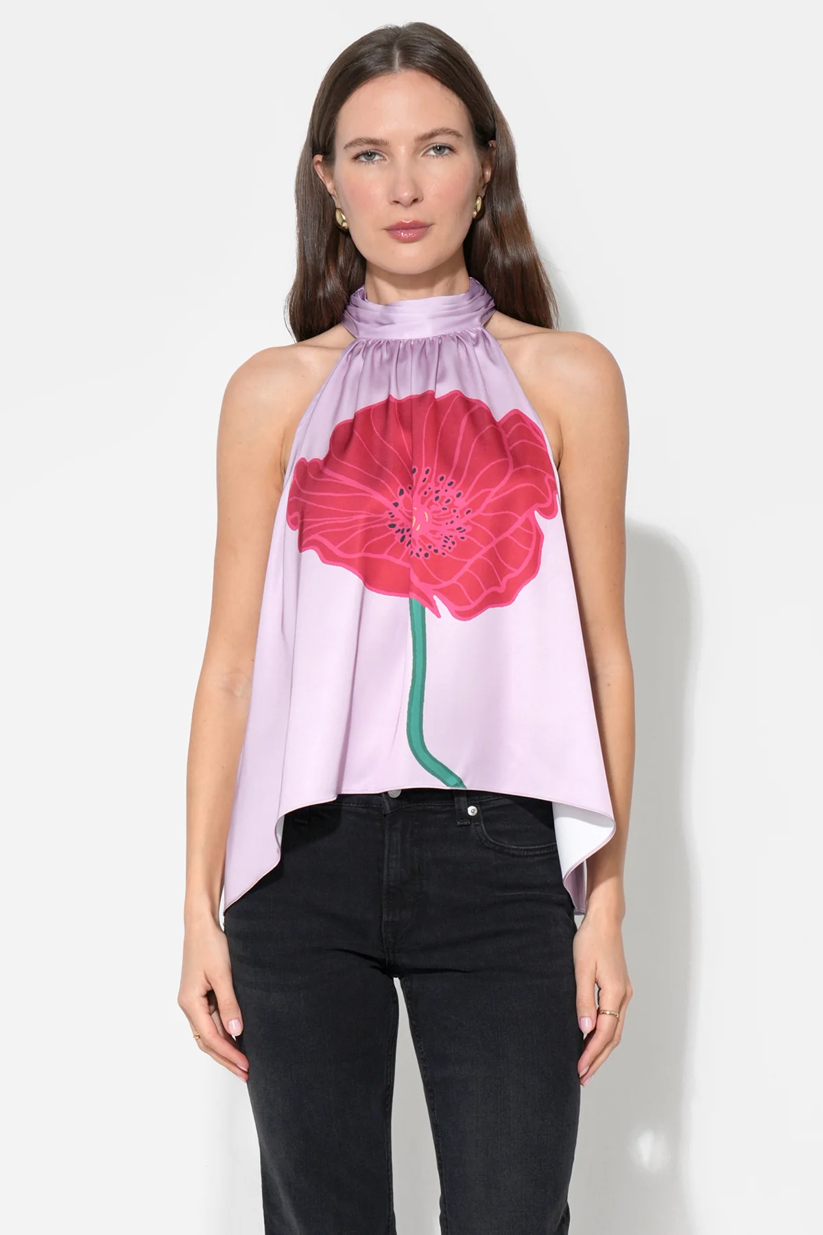 Josie Hi Low Halter Printed Top - Image 5