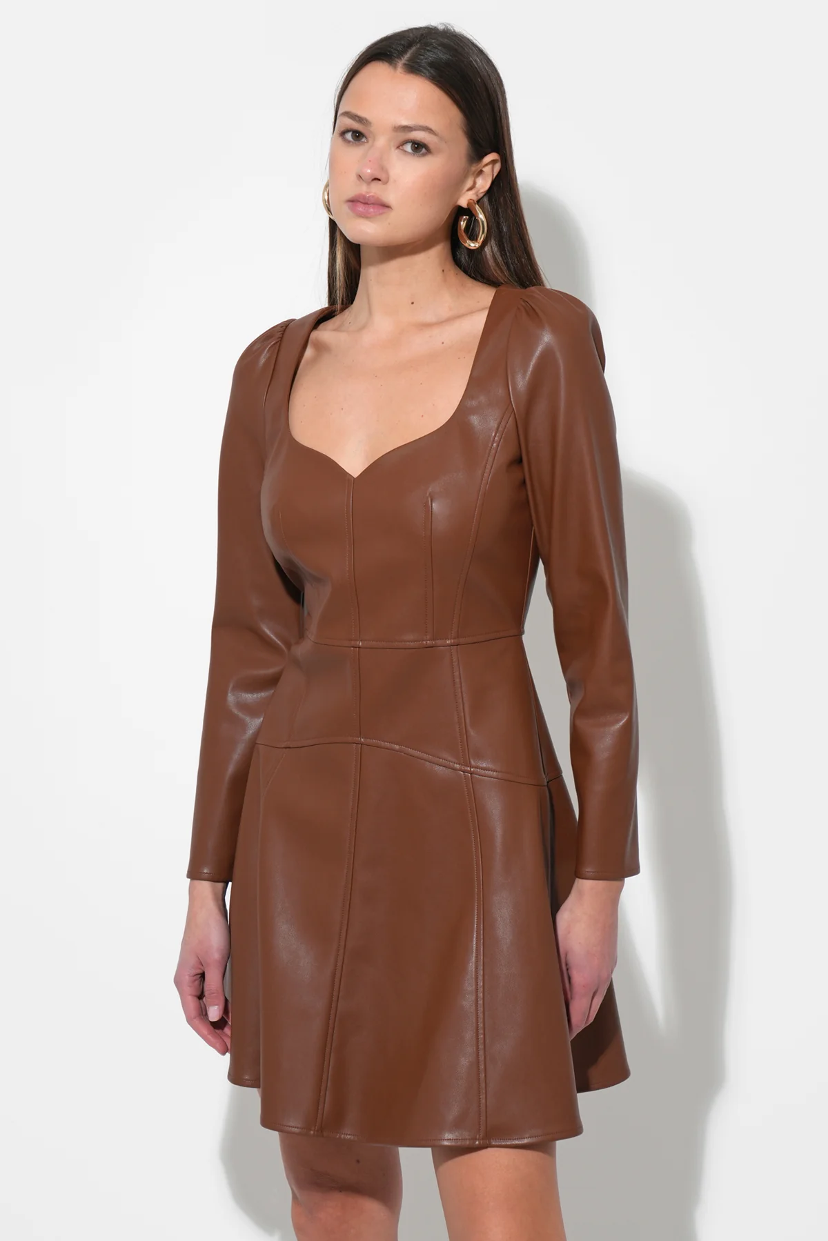 Kaleen Faux Leather Mini Dress - Image 2