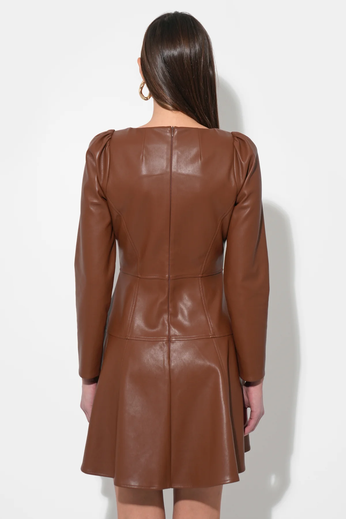Kaleen Faux Leather Mini Dress - Image 4