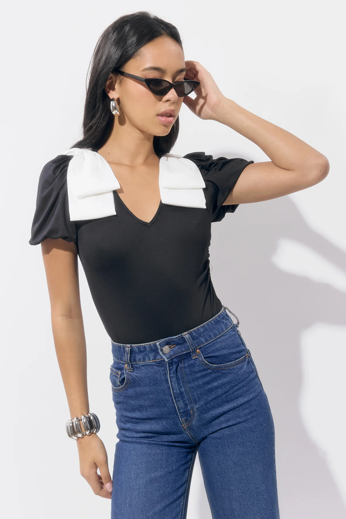 Kassidy Bow Knit Bodysuit - Image 3