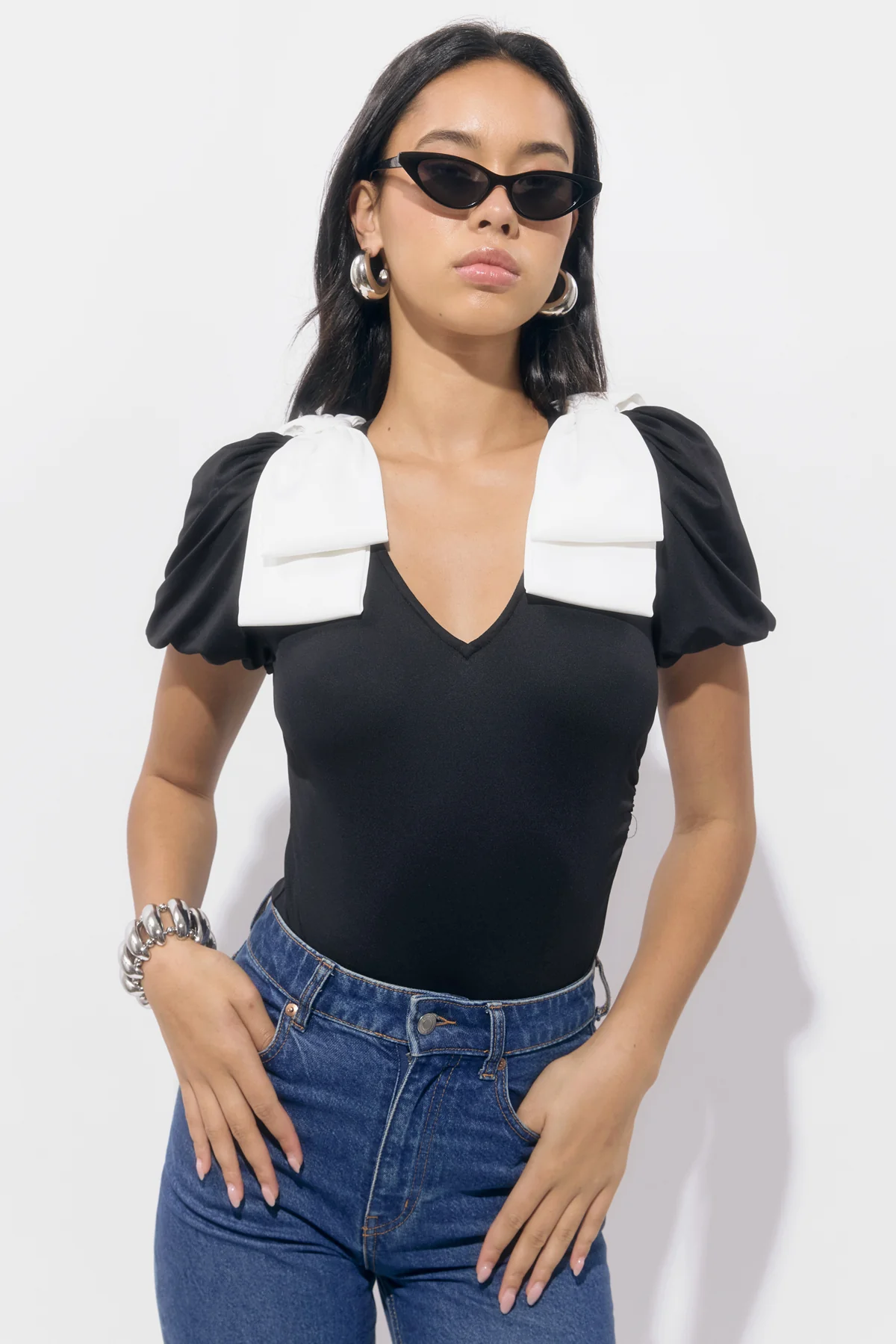Kassidy Bow Knit Bodysuit - Image 4