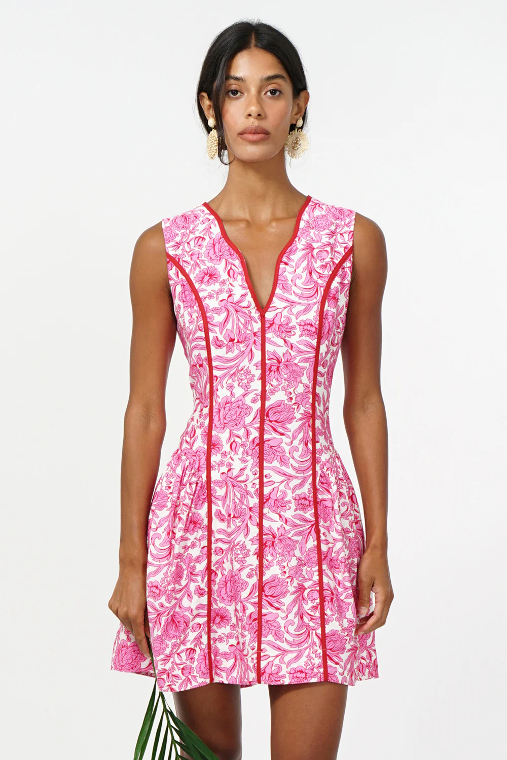 Kendra Floral Scalloped Mini Dress - Image 3