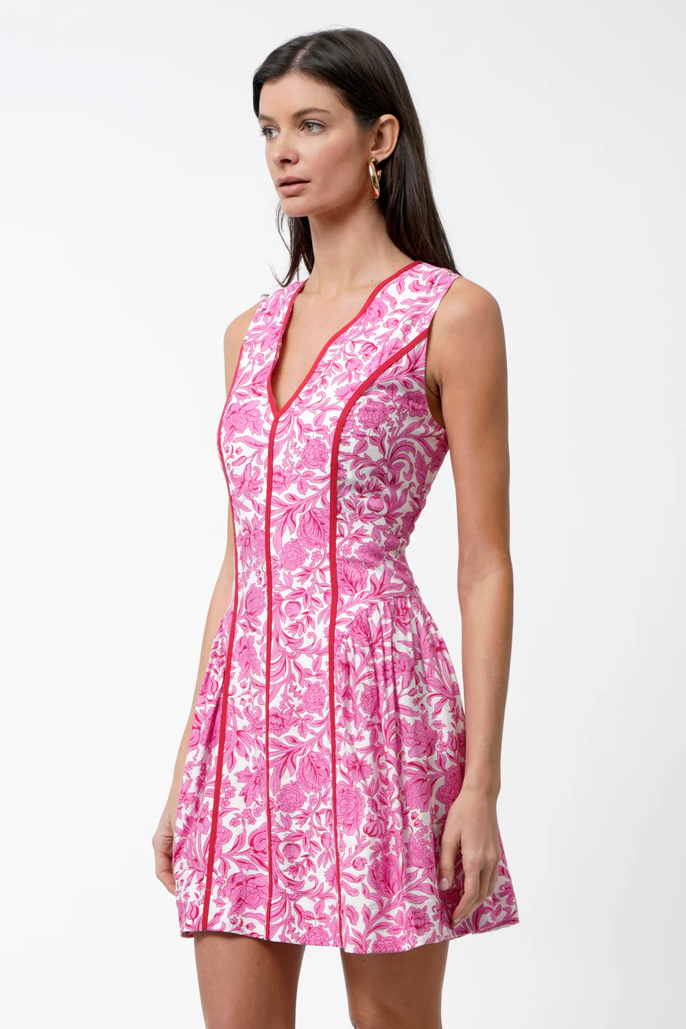 Kendra Floral Scalloped Mini Dress - Image 4