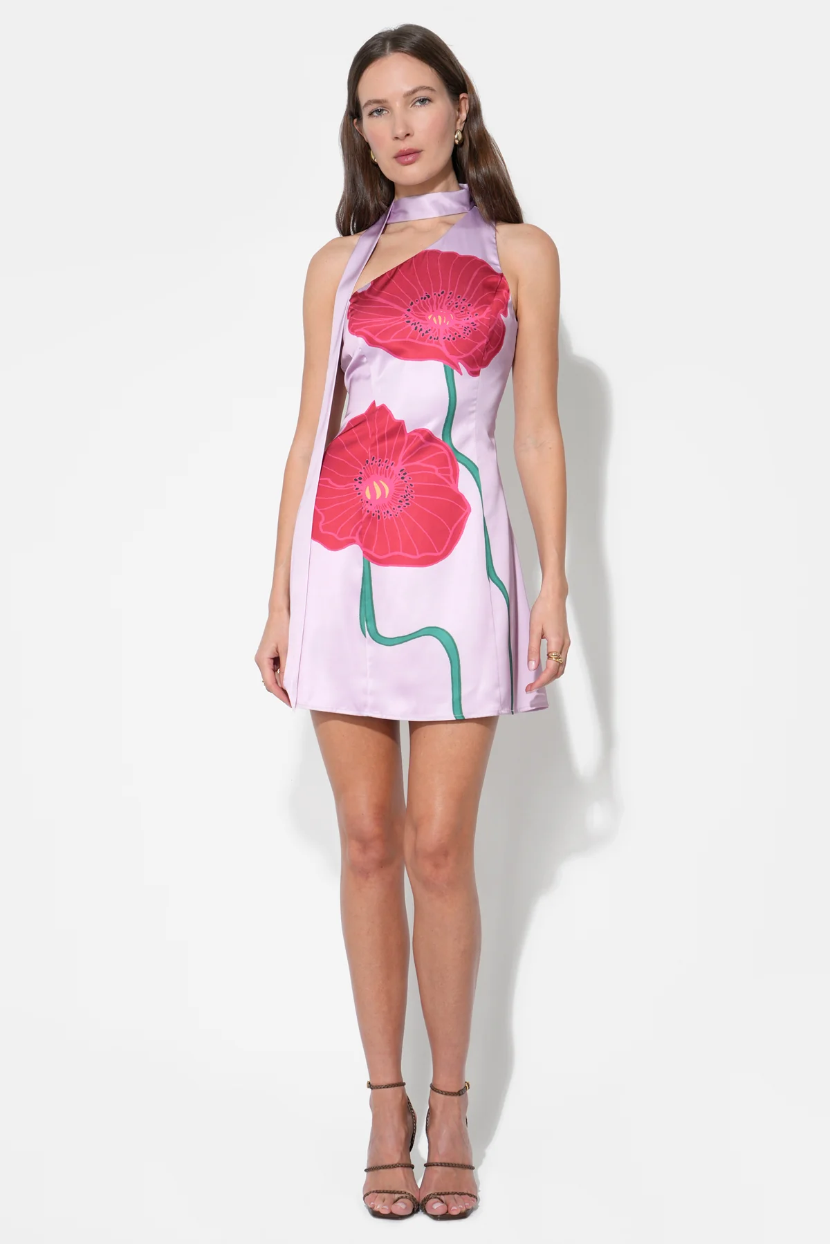 Kinsley Scarf Neck Printed Mini Dress - Image 5