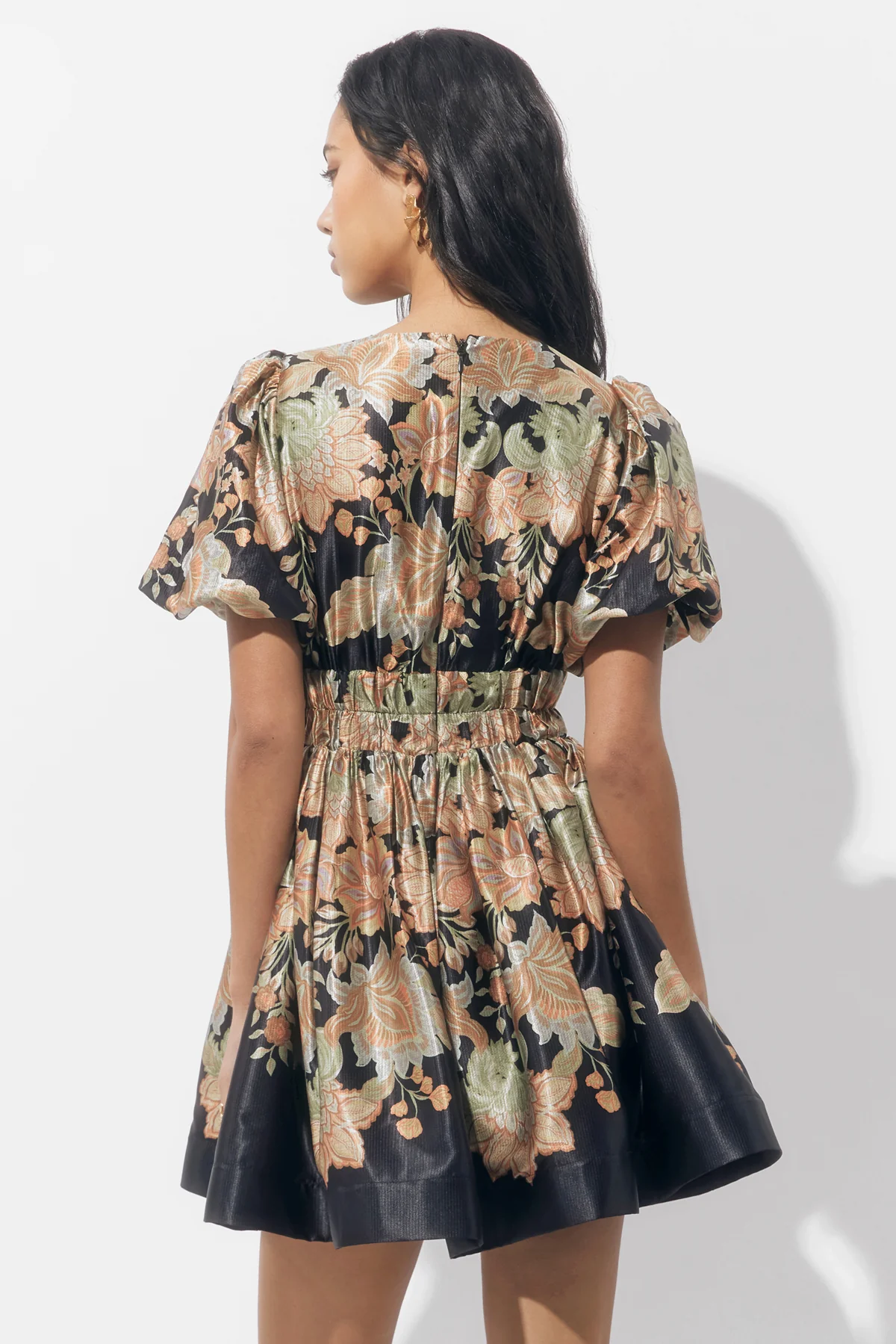 Koi Border Printed Mini Fit and Flare Dress - Image 4