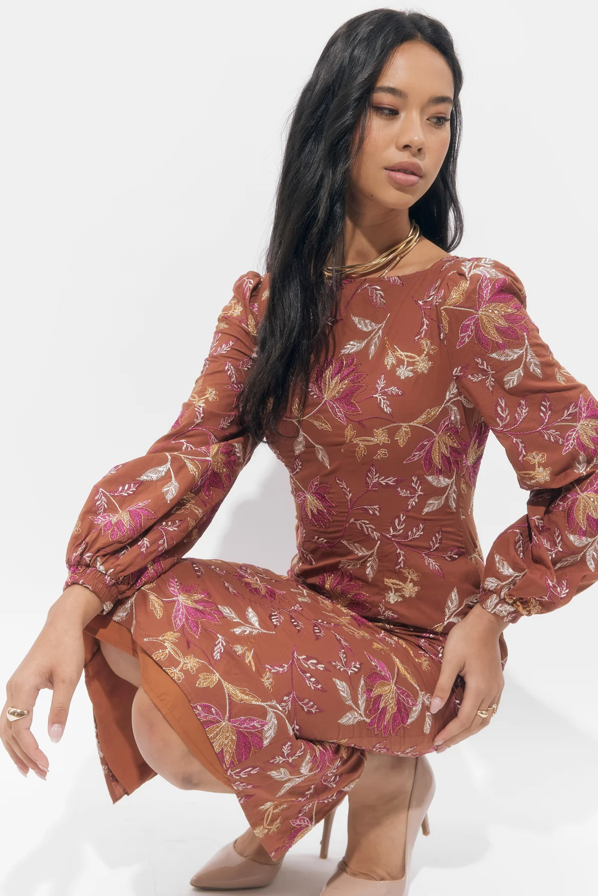 Lania Printed Midi Dress - Image 2