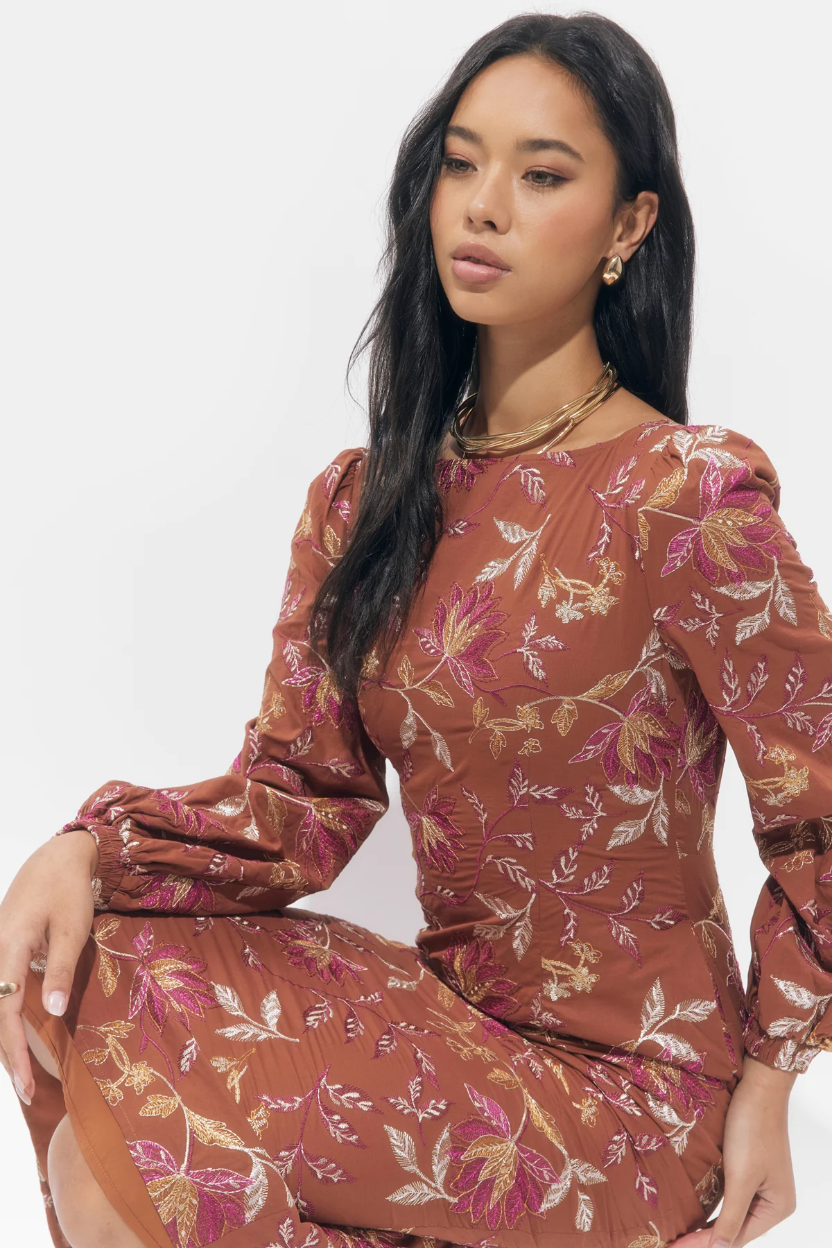 Lania Printed Midi Dress - Image 5