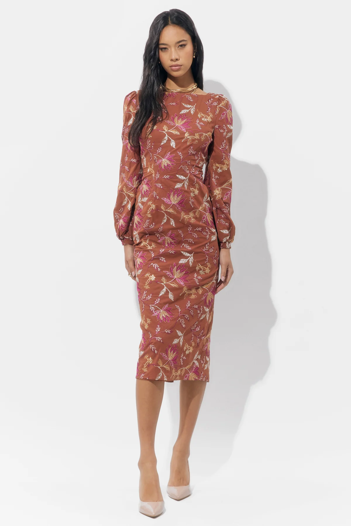 Lania Printed Midi Dress - Image 6