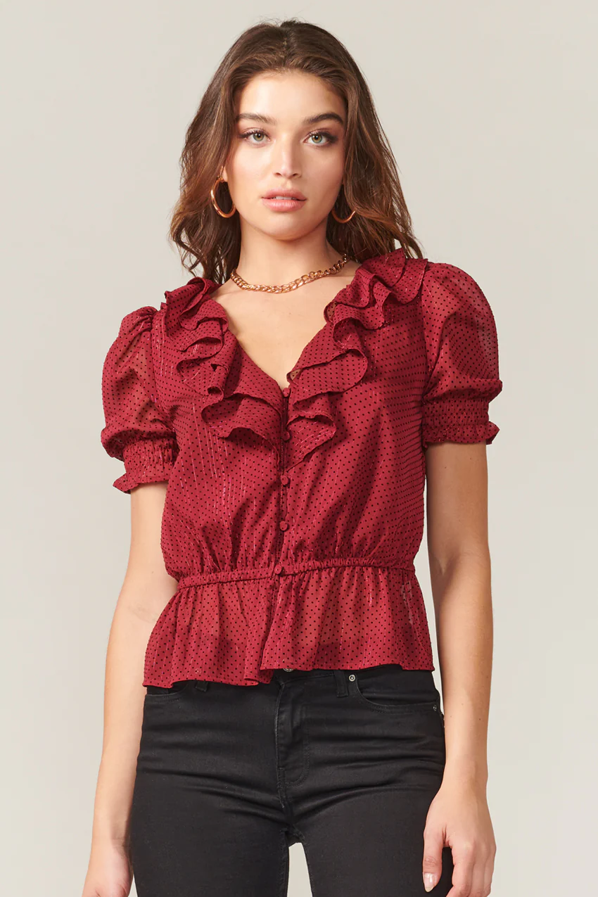Larissa Polkadot Blouse