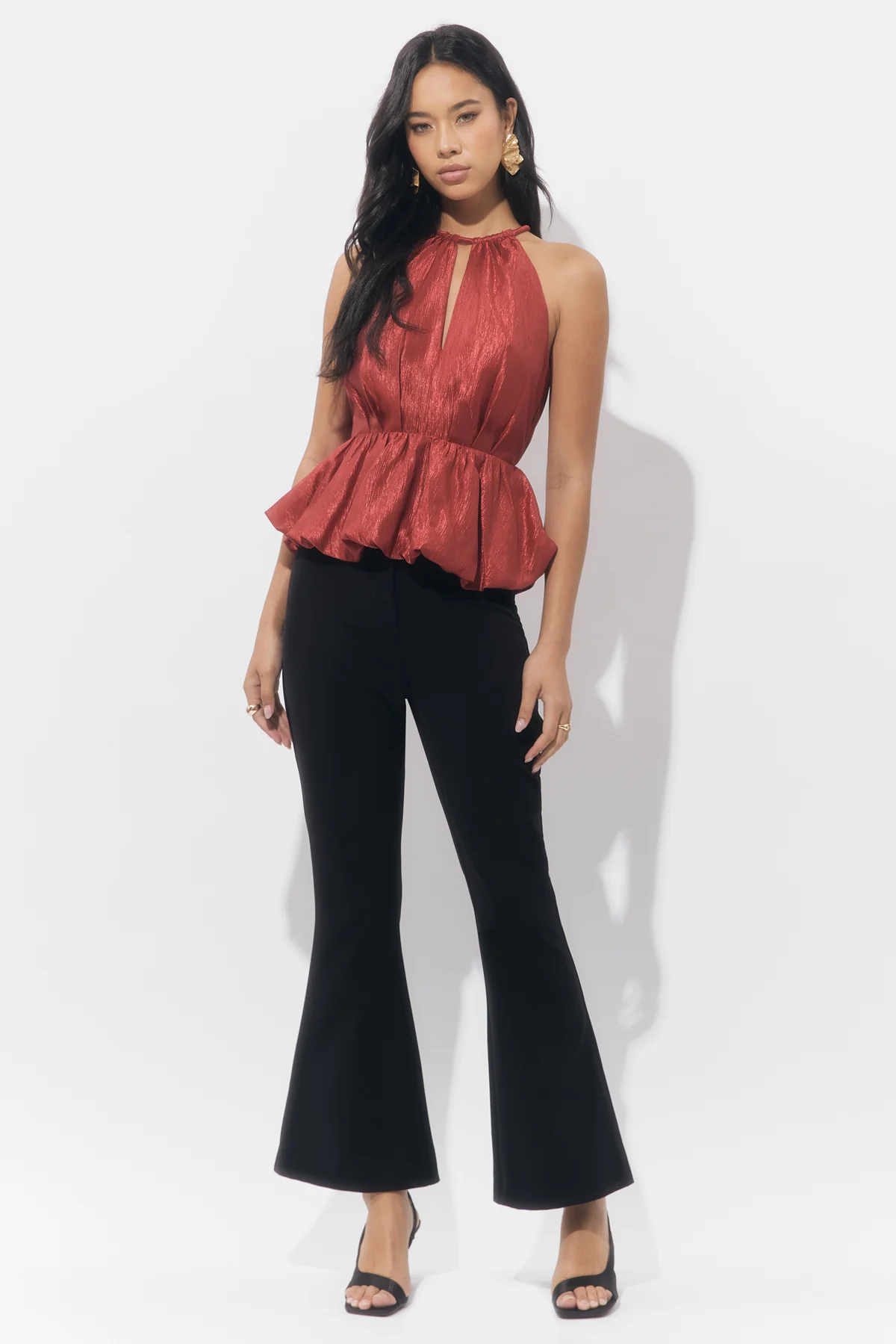 Lidia Textured Bubble Halter Top - Image 6