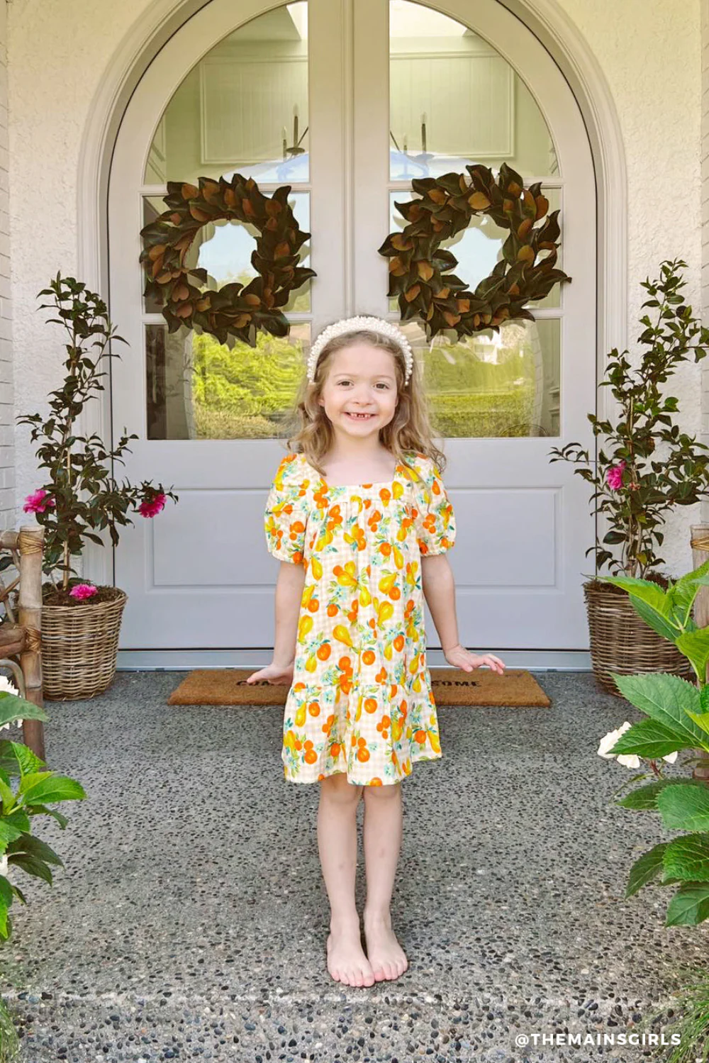 Lora Gingham Kid's Dress - Image 3