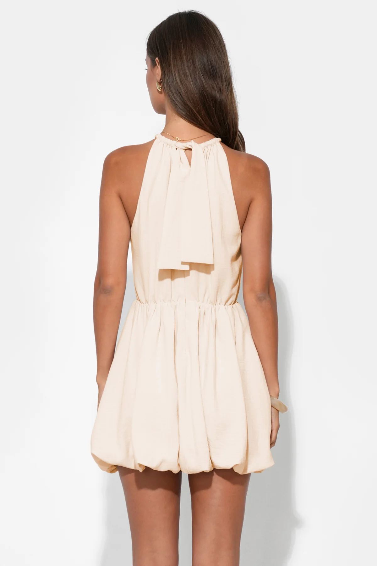 Lyla Bubble Textured Satin Mini Dress - Image 3