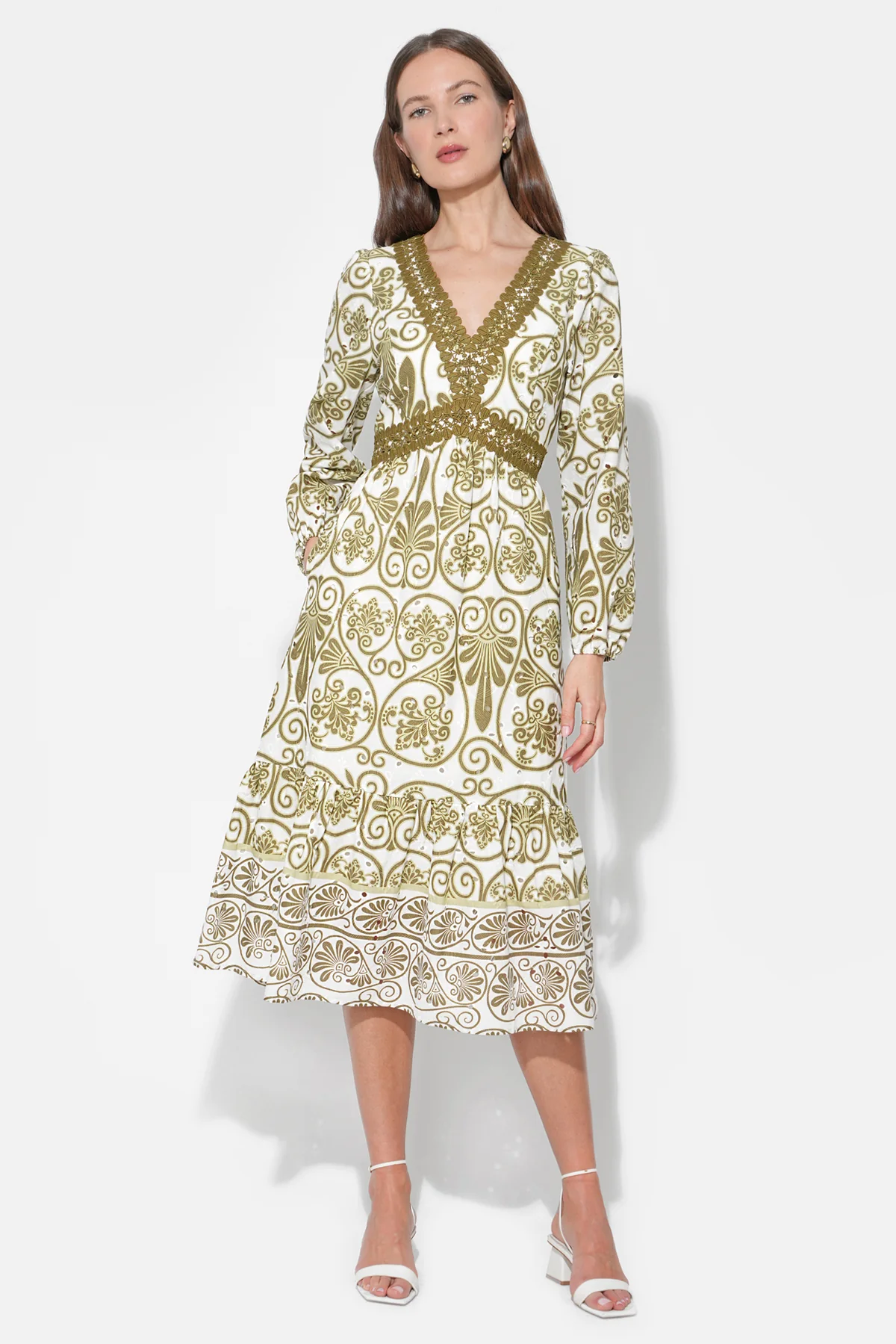 Madeline Long Sleeve Trim Dress - Image 5