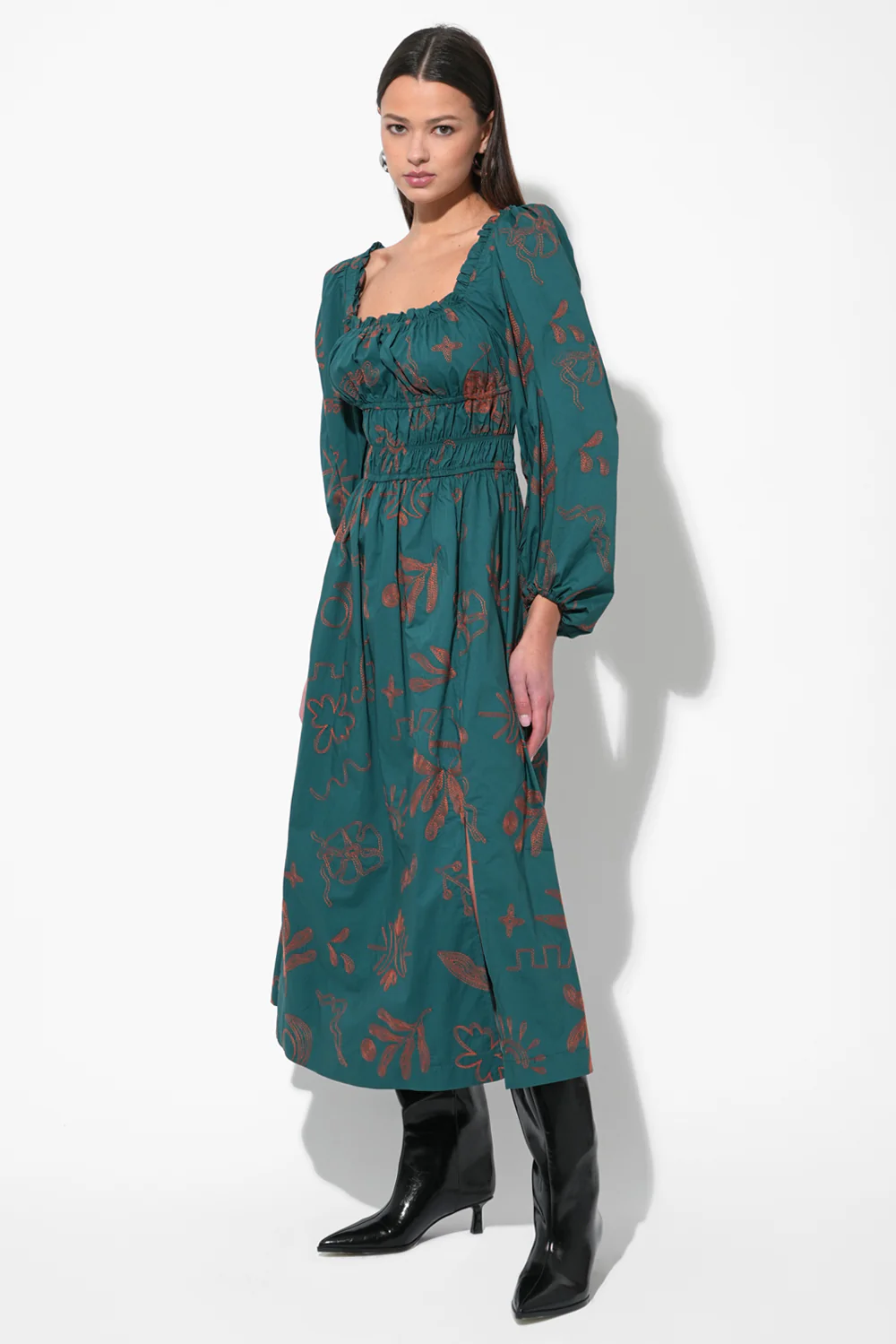 Magnolia Smocked Bodice Midi Dress - Image 5