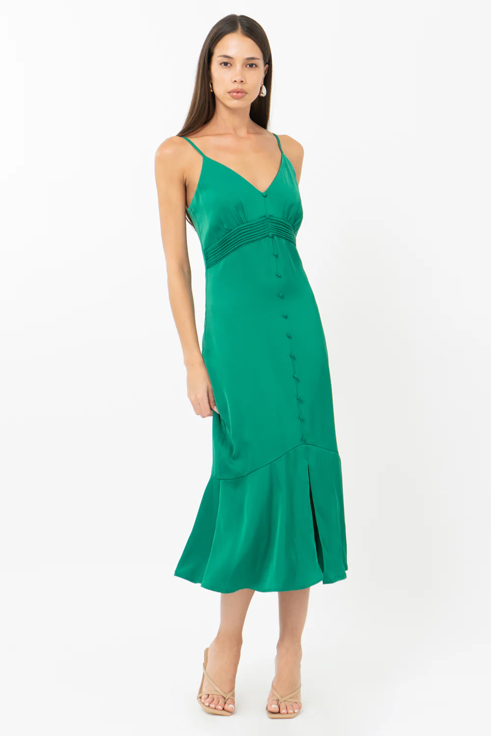 Mandie Button Front Midi Dress - Image 2