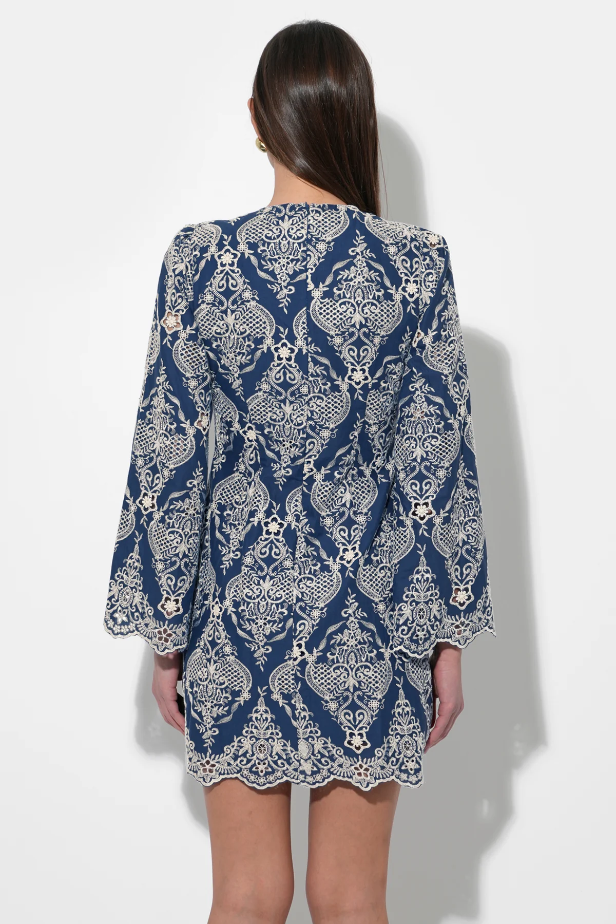 Marcie Keyhole Neckline Lace Mini Dress - Image 4