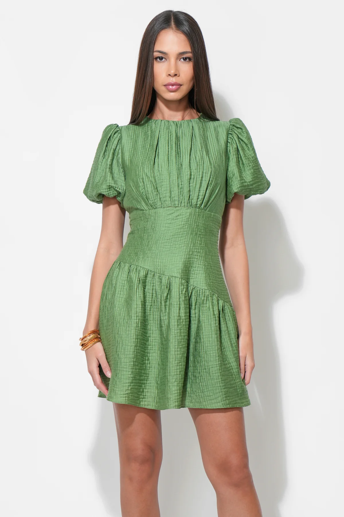 Maren Asymmetric Waistband Mini Dress
