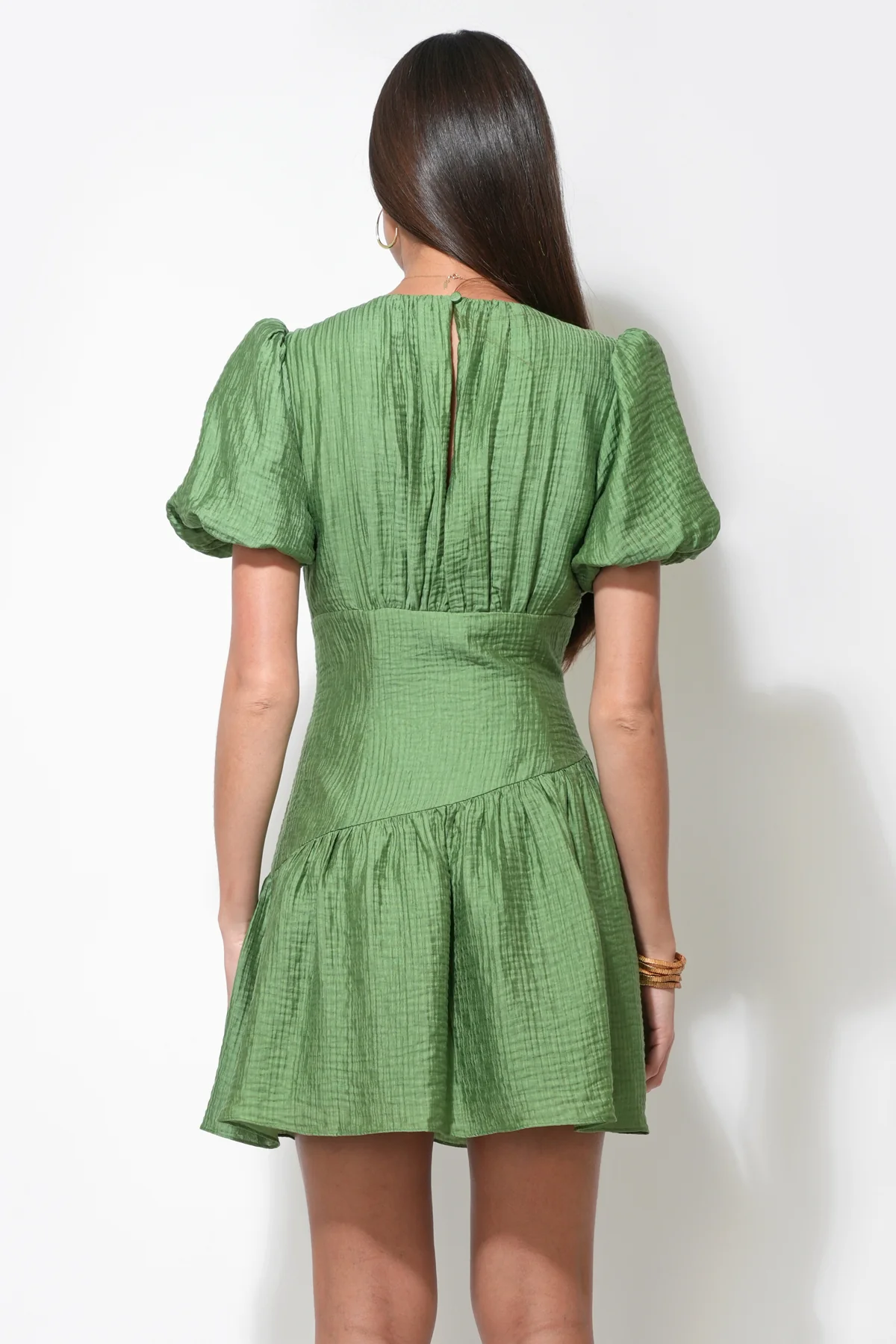 Maren Asymmetric Waistband Mini Dress - Image 3