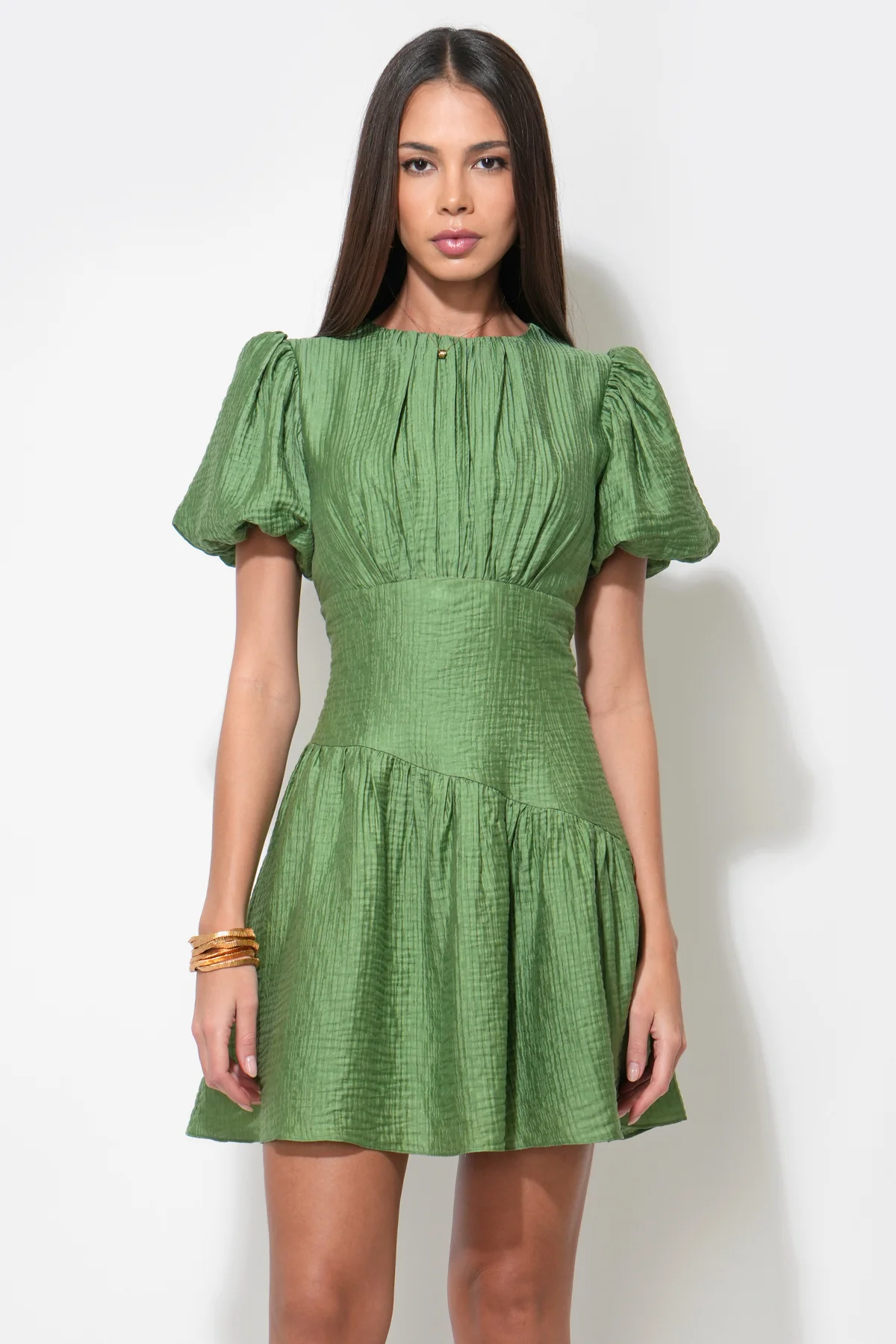Maren Asymmetric Waistband Mini Dress - Image 4