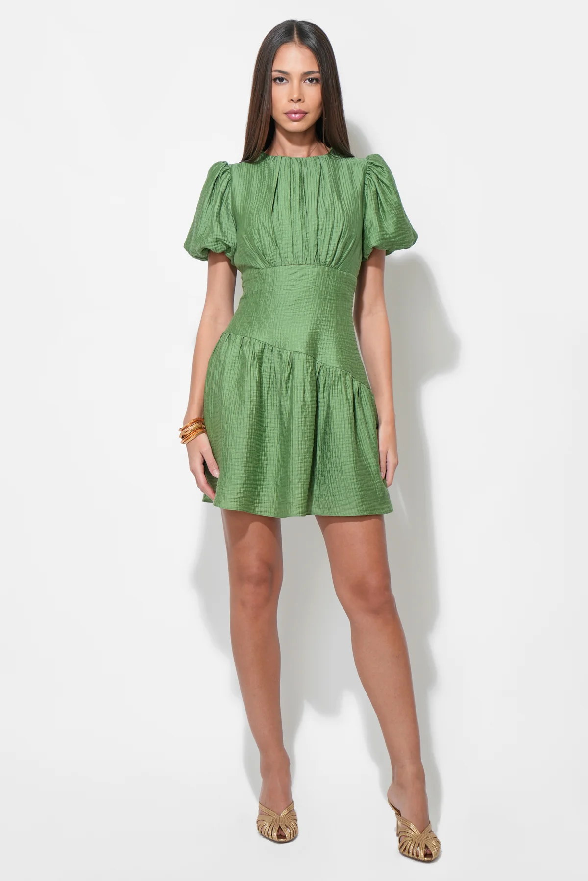 Maren Asymmetric Waistband Mini Dress - Image 5