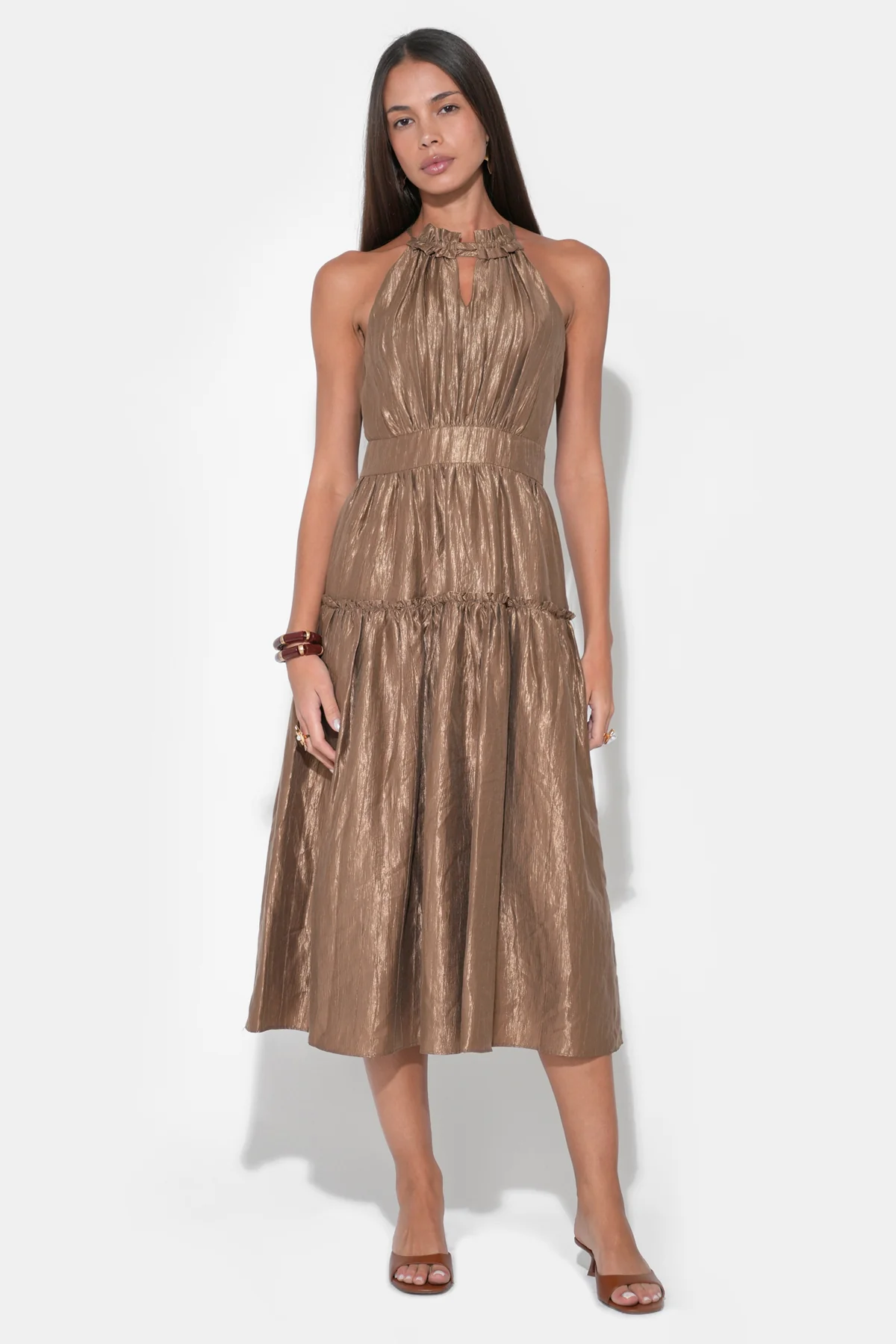 Margaret Halter Midi Dress