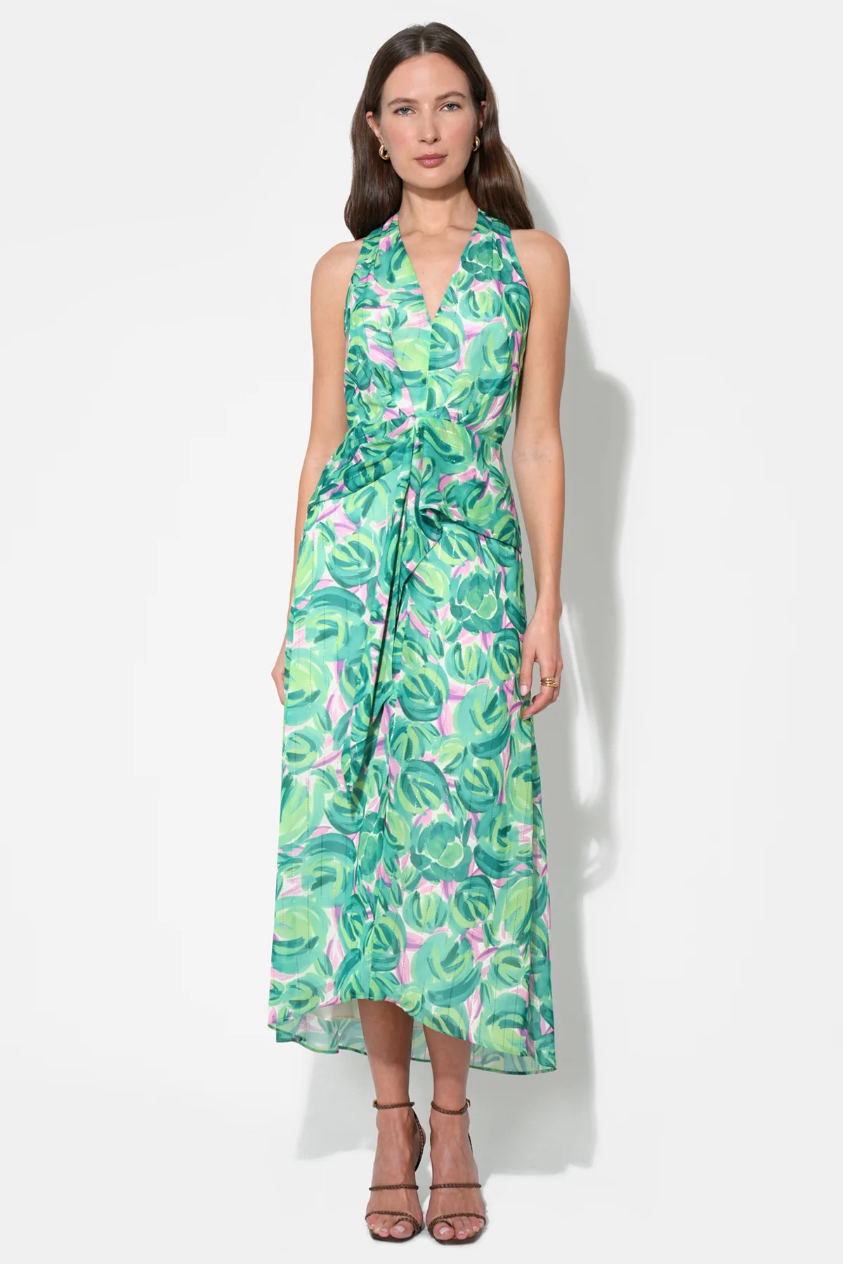 Margot Wrap Tie Waist Printed Maxi Dress - Image 5
