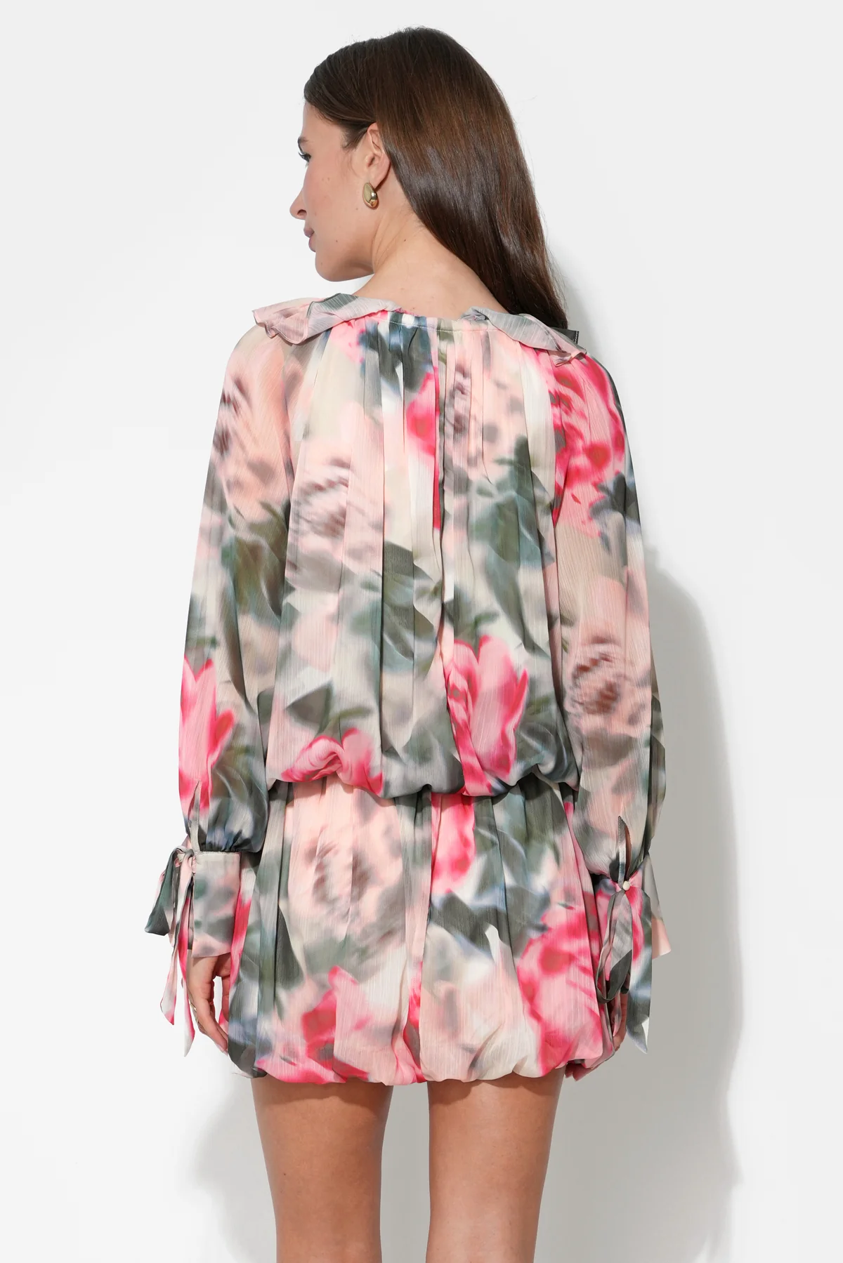 Maya Pull On Mini Dress With Long Sleeves - Image 3