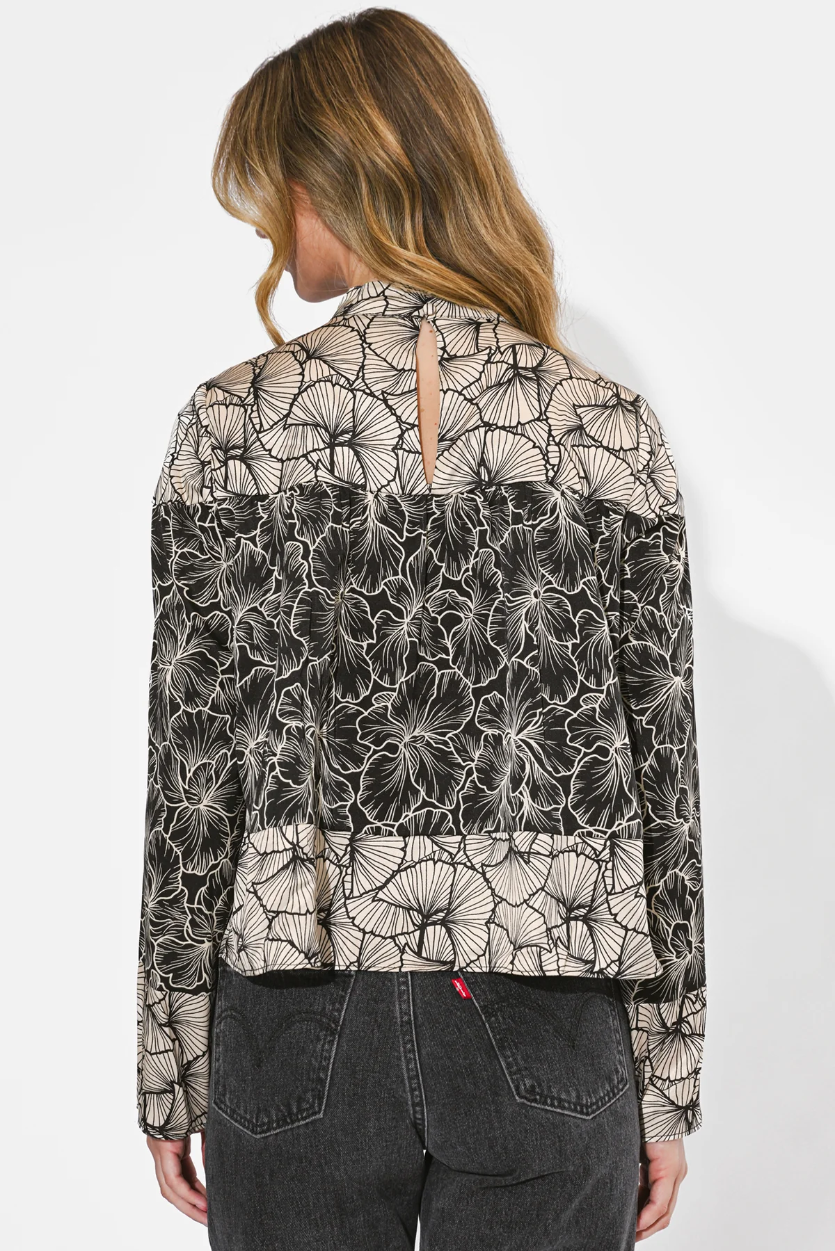 Meghan Twin Print Turtle Neck Top - Image 4
