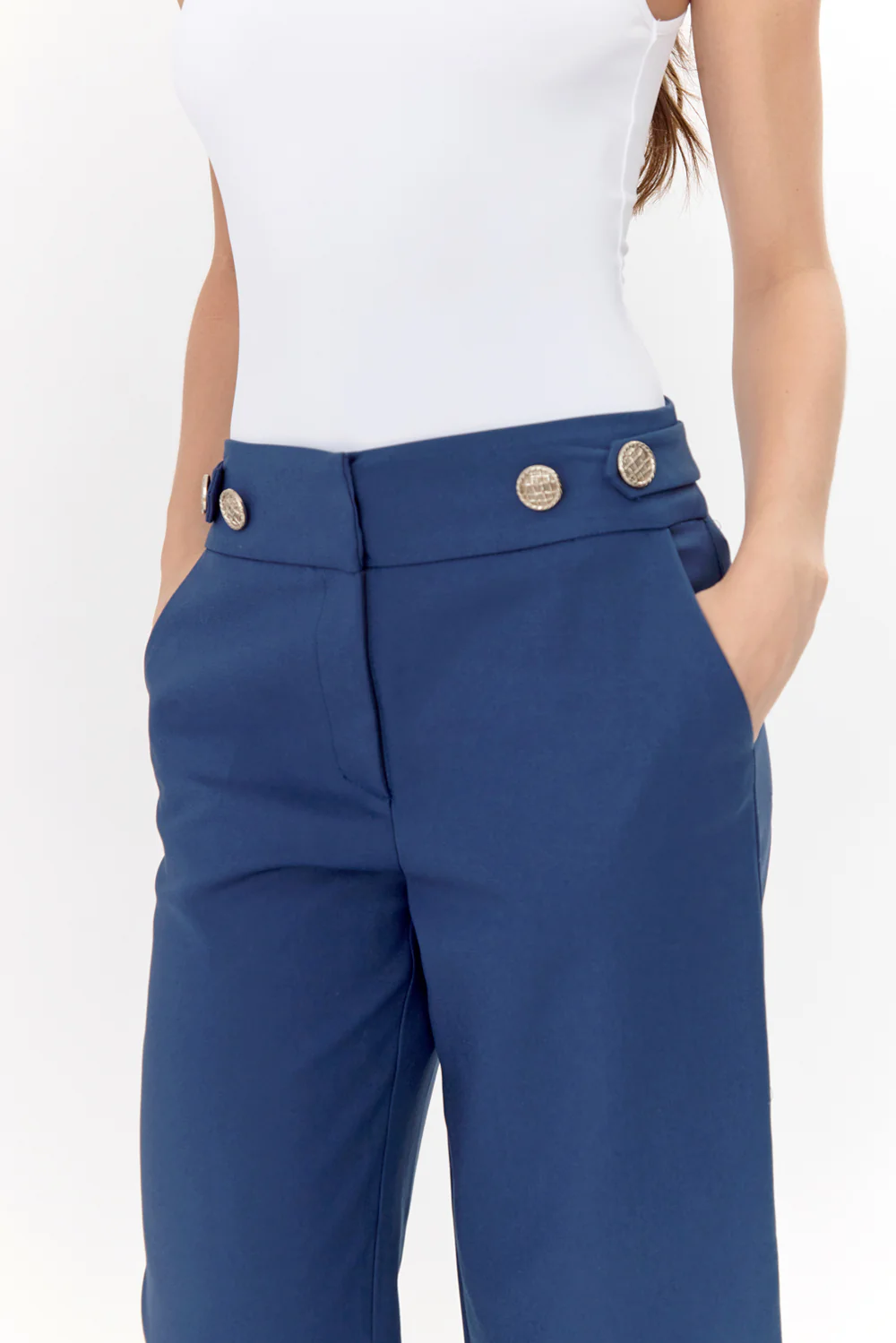 Meredith Side Button Trousers - Image 5